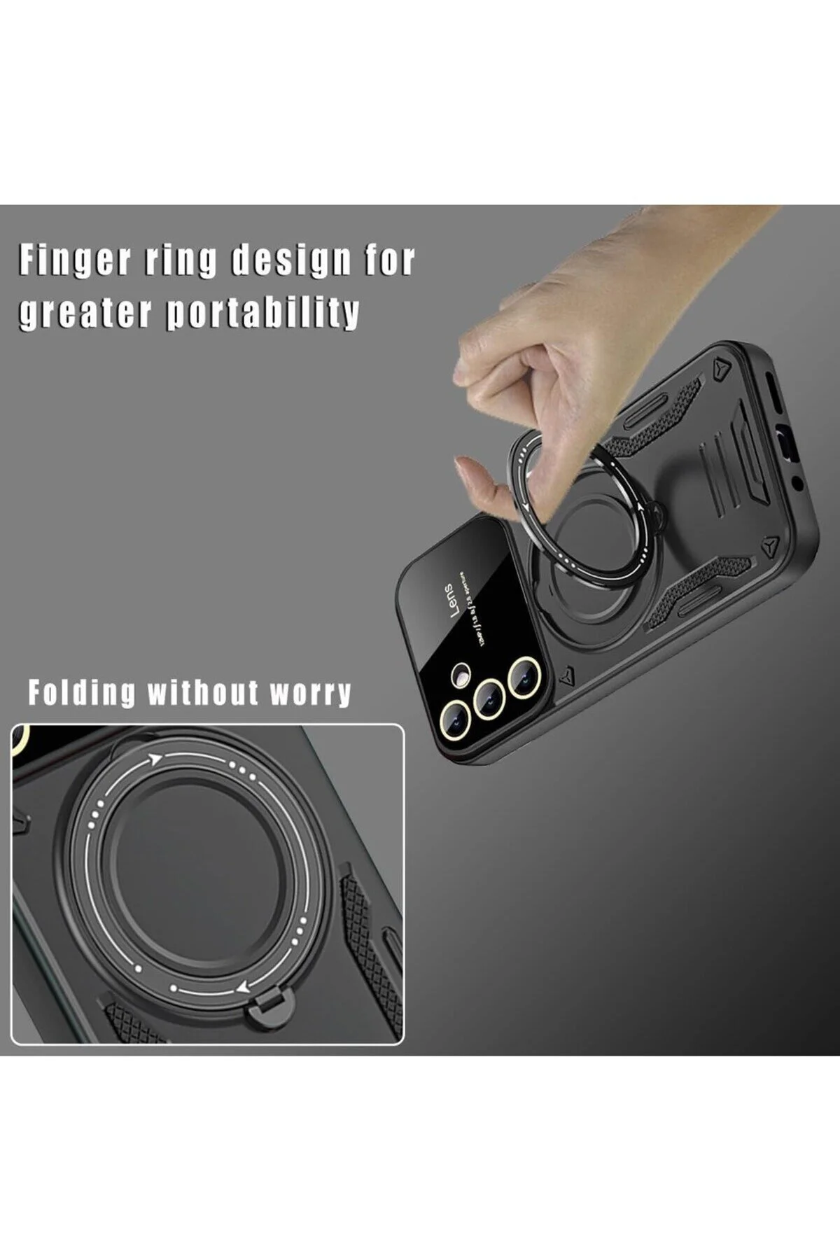کاور و قاب زره محافظ کامل لنز دوربین SAMSUNG GALAXY A17 CASE MAGSAFE 360 ​​قابل چرخش مووتک m.tk moveteck