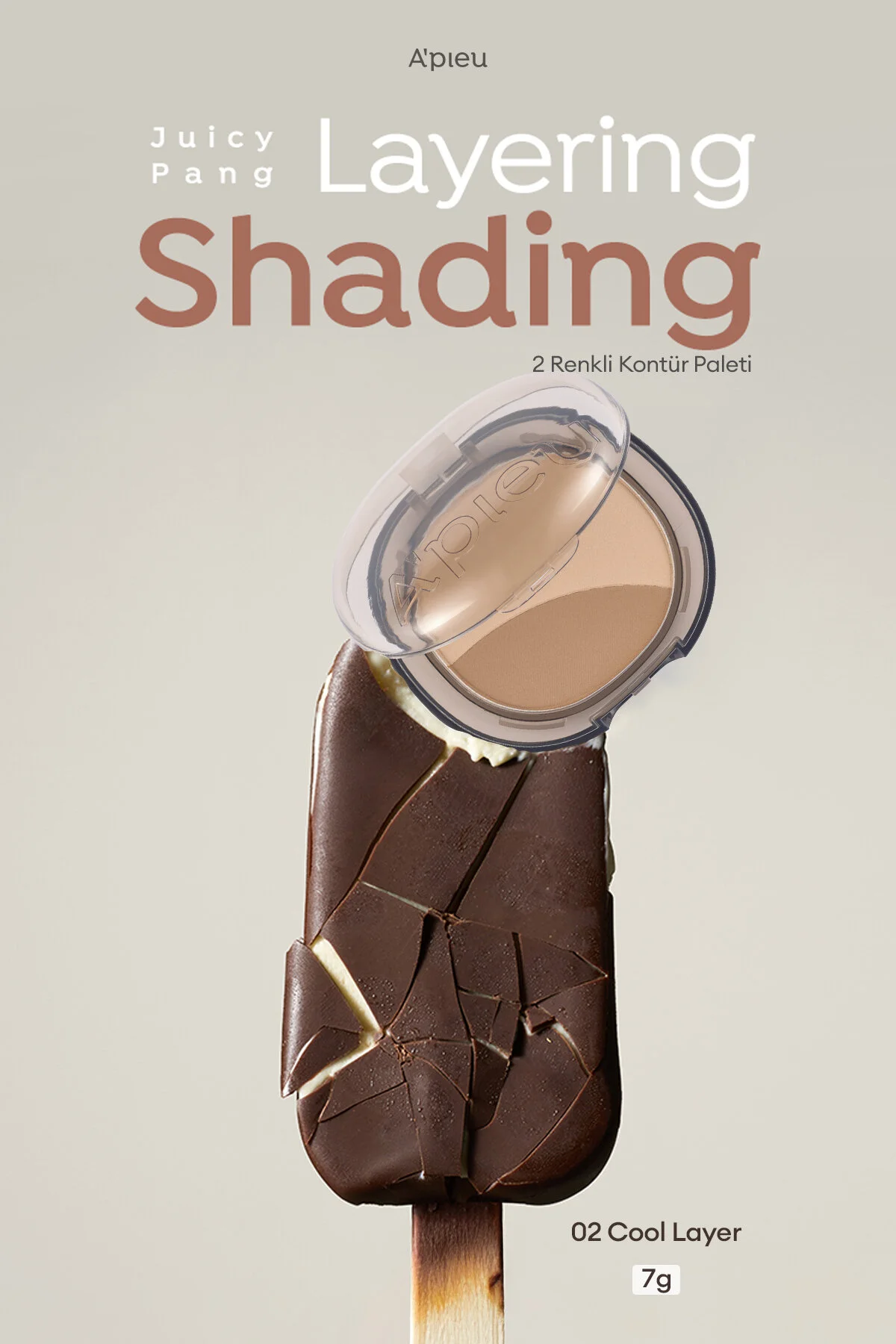 کانتور پالت دو رنگ و سرد A' JUICY PANG LAYERING SHADING 02 COOL LAYER Missha