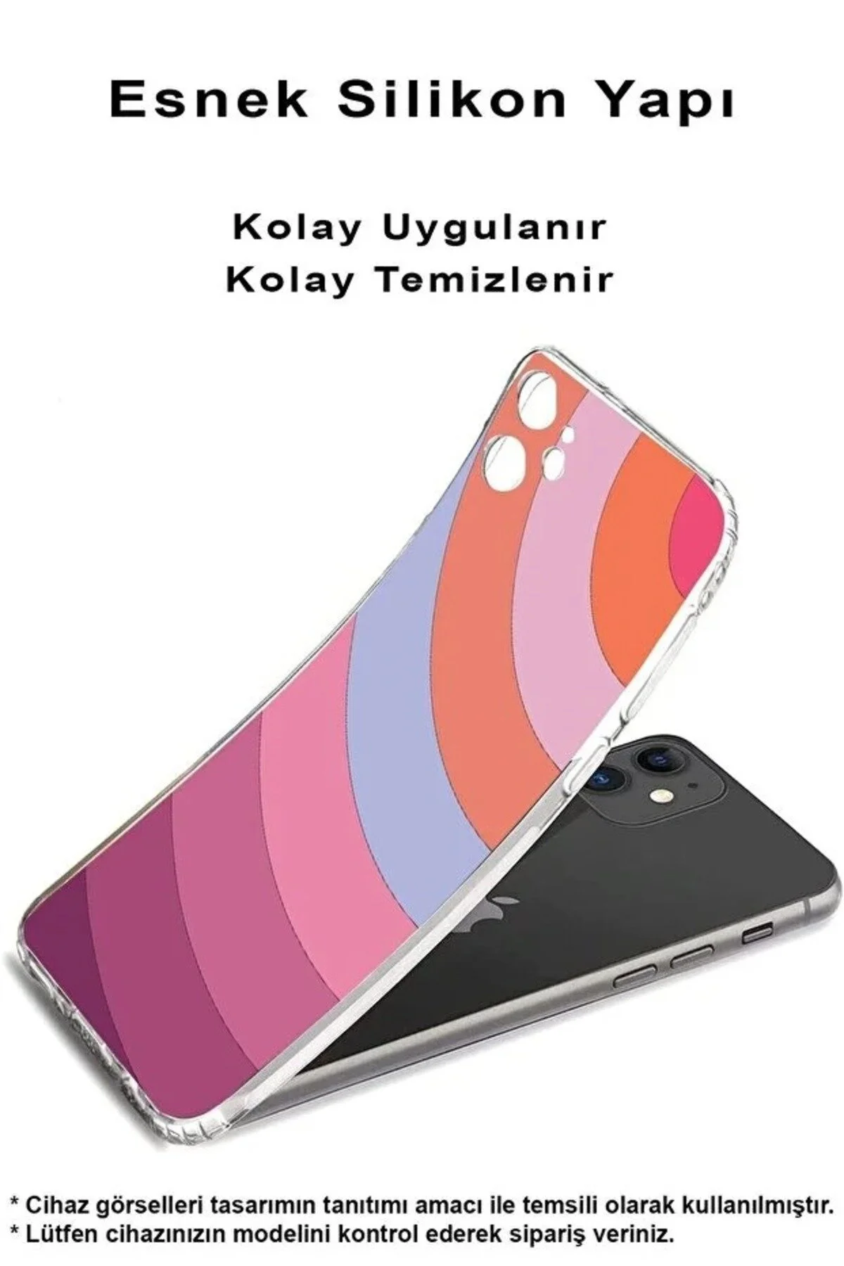 کاور و قاب شفاف پرینت رنگارنگ 7 سازگار با APPLE IPHONE 17 PRO MAX PrintiFy