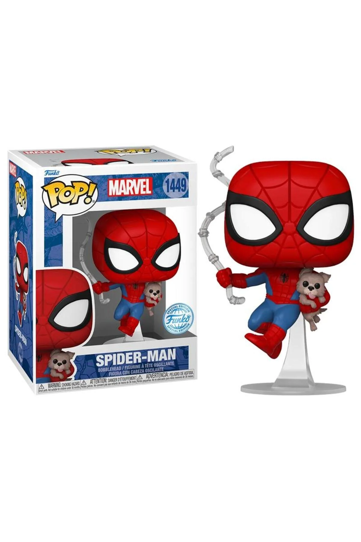 فیگور مرد عنکبوتی پاپ مارول اسپایدی با ساندویچ سگ نسخه ویژه شماره: 1449 از ترکیه Funko