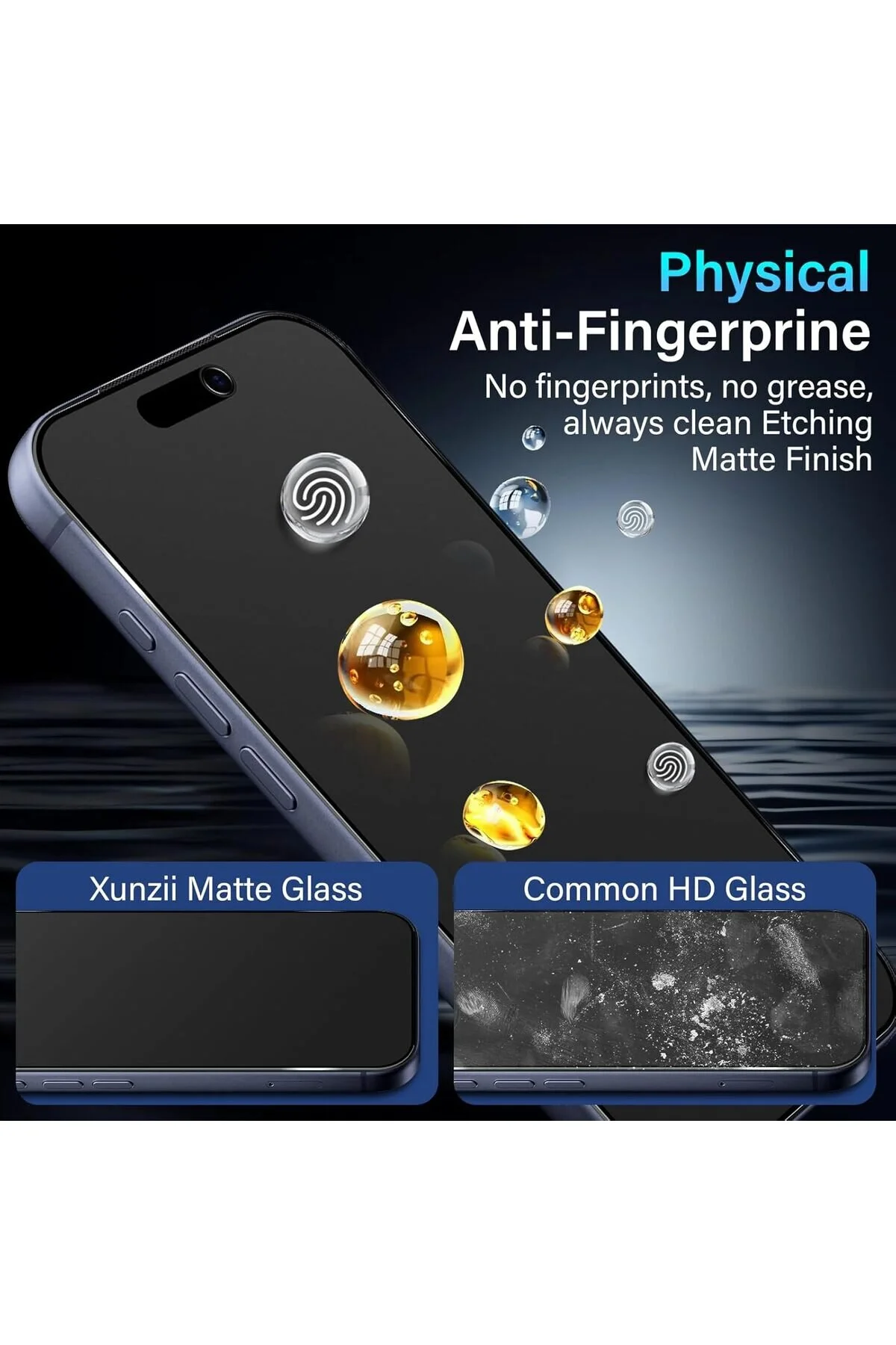 کاور و قاب سختی 9H فیلم GHOST MATTE ANTI FINGERPRINT, GLARE سازگار با IPHONE 17 PRO MAX aheaks