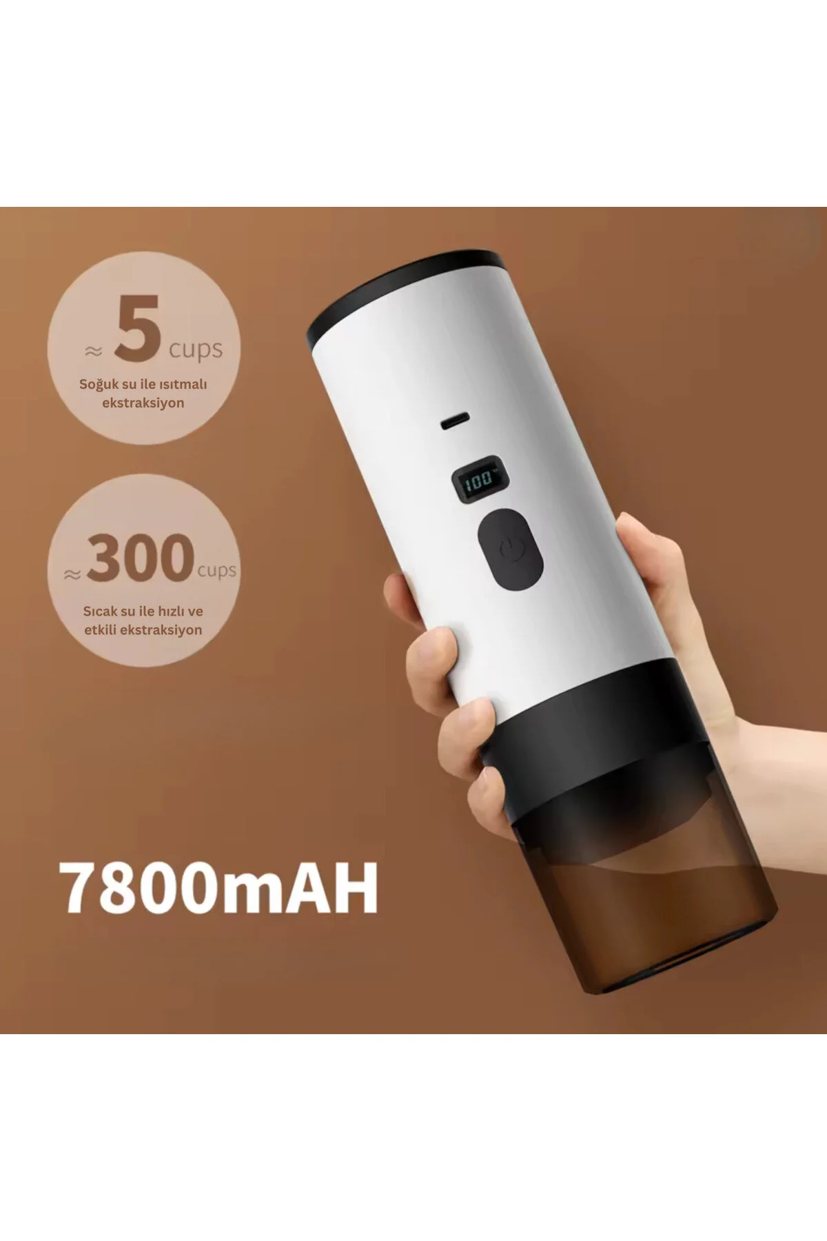 دستگاه اسپرسو و کاپوچینو قهوه ساز برقی بی سیم کپسول پودری برای ماشین خانه کمپینگ اورجینال IQTECH