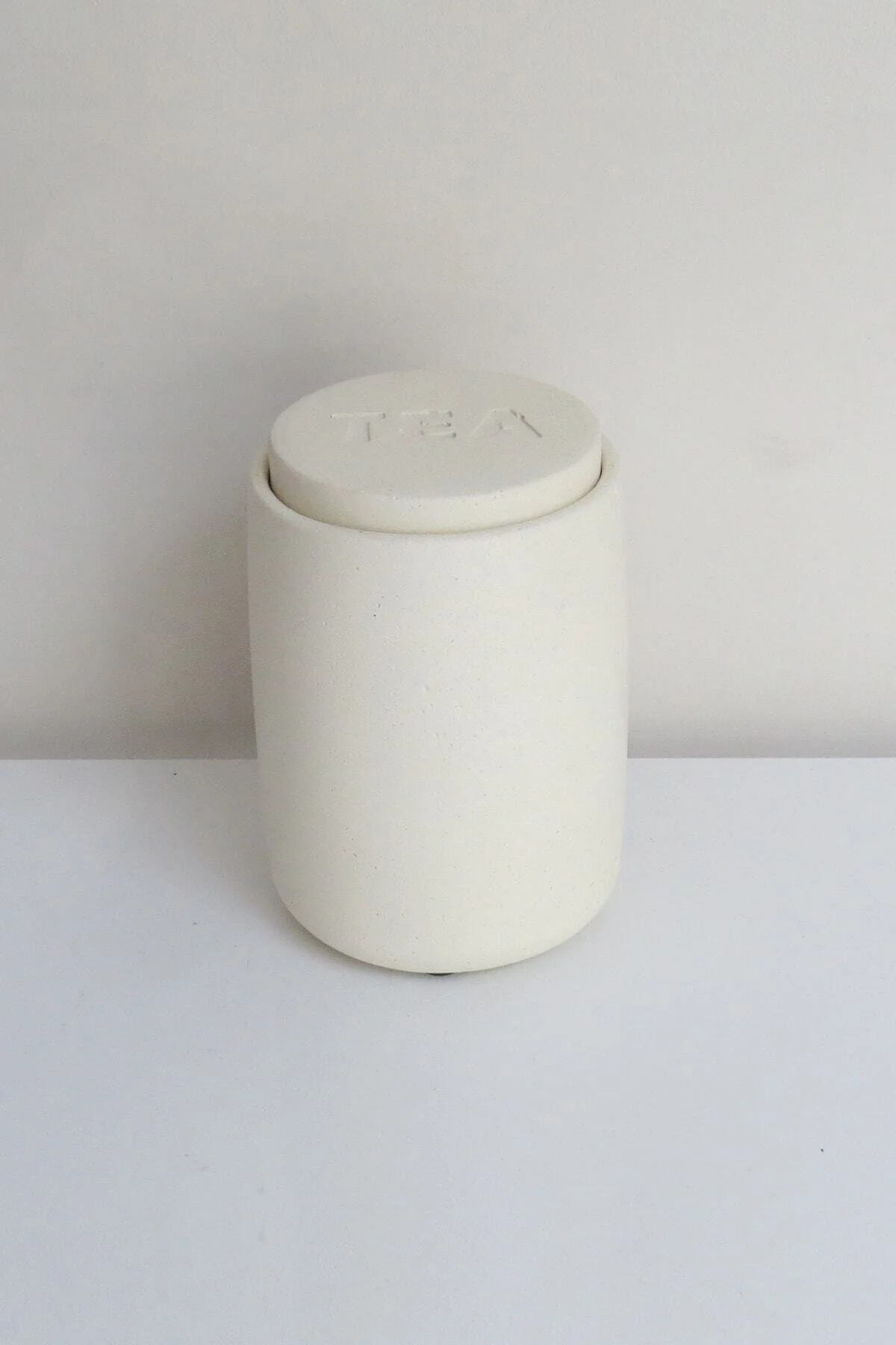 ظرف نگهدارنده سفید شیشه چای بتونی بولله اورجینال Ghogol Home