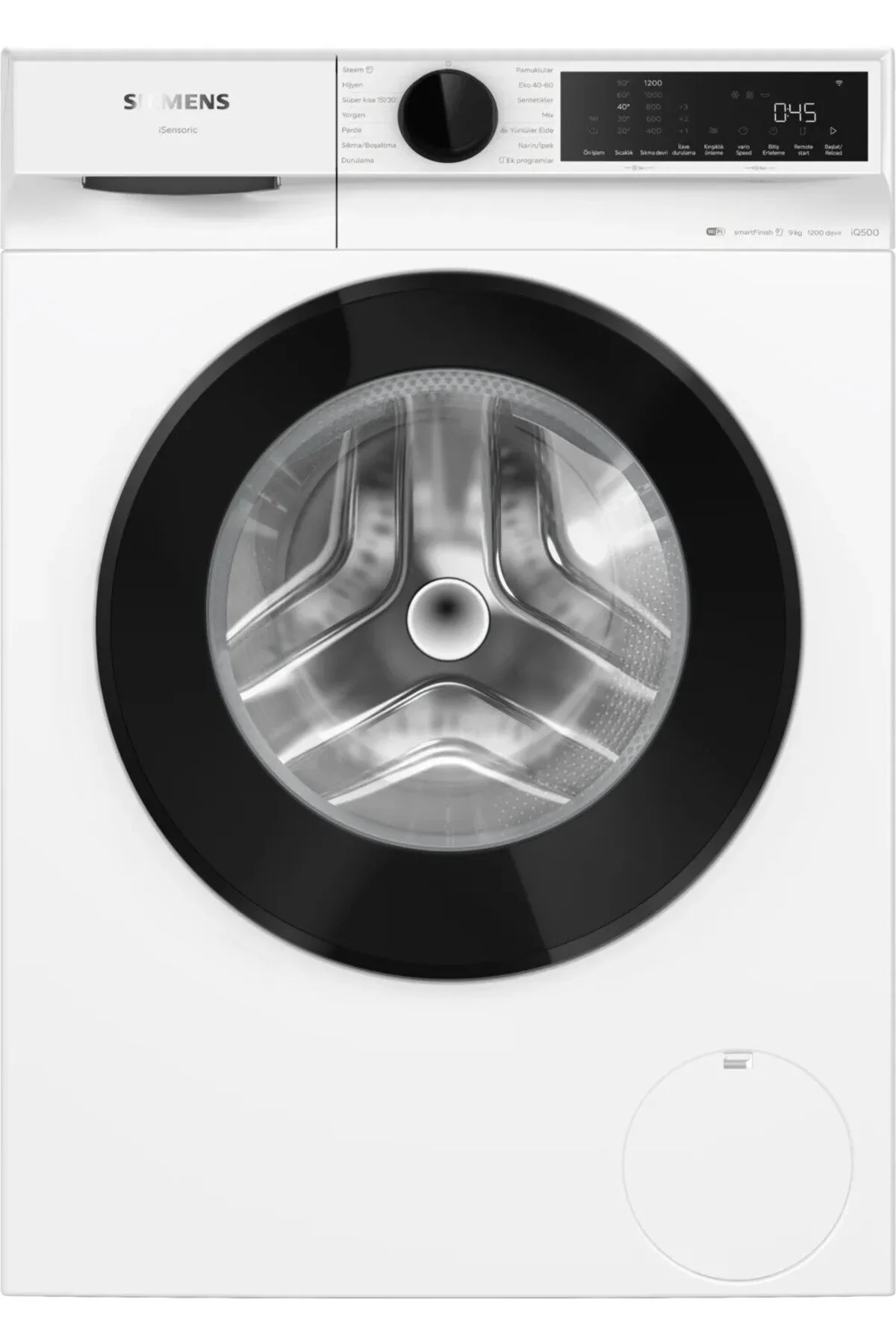 ماشین لباسشویی WG42K2Z0TR IQ500 9 کیلویی 1200 دور در دقیقه سفید Siemens