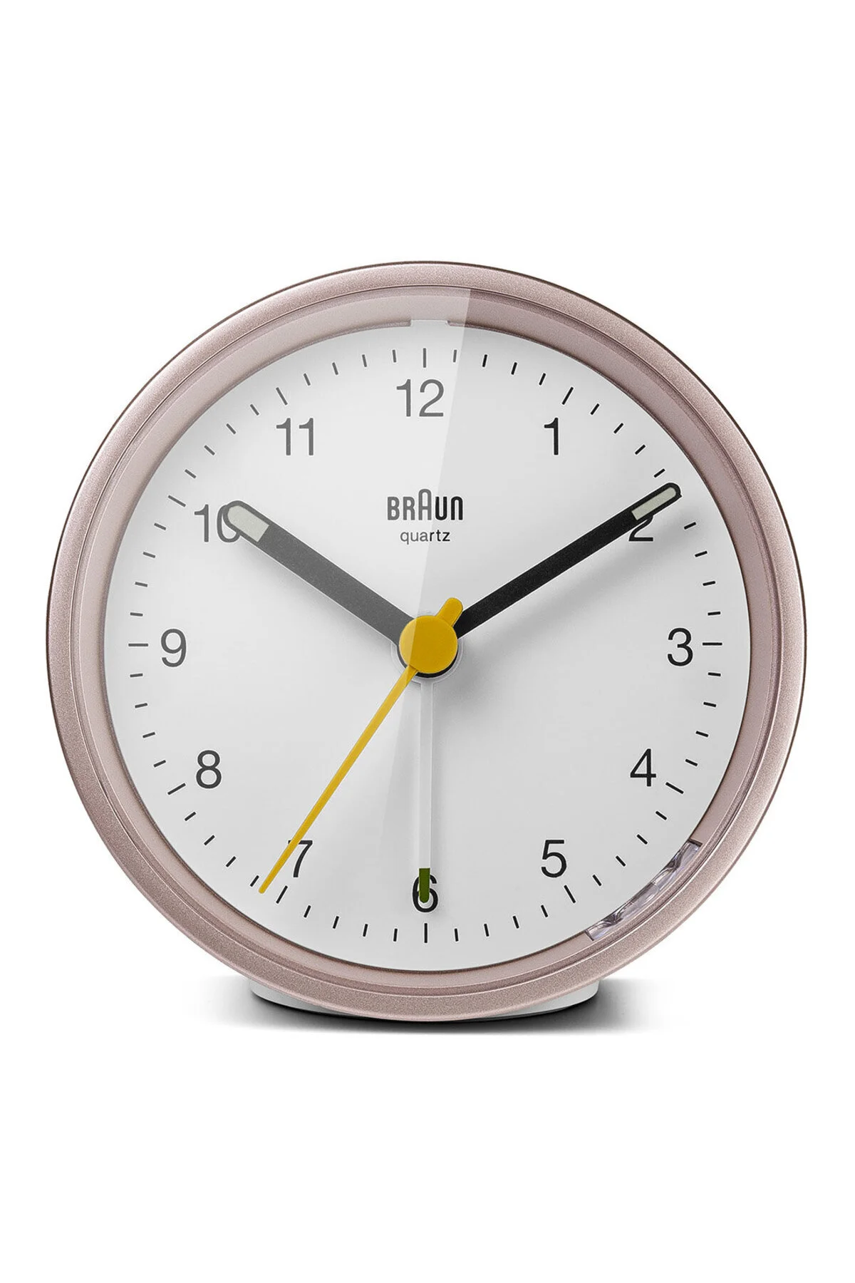 ساعت رومیزی میز زنگ هشدار کلاسیک آنالوگ BC12PW PINK WHITE براون Braun