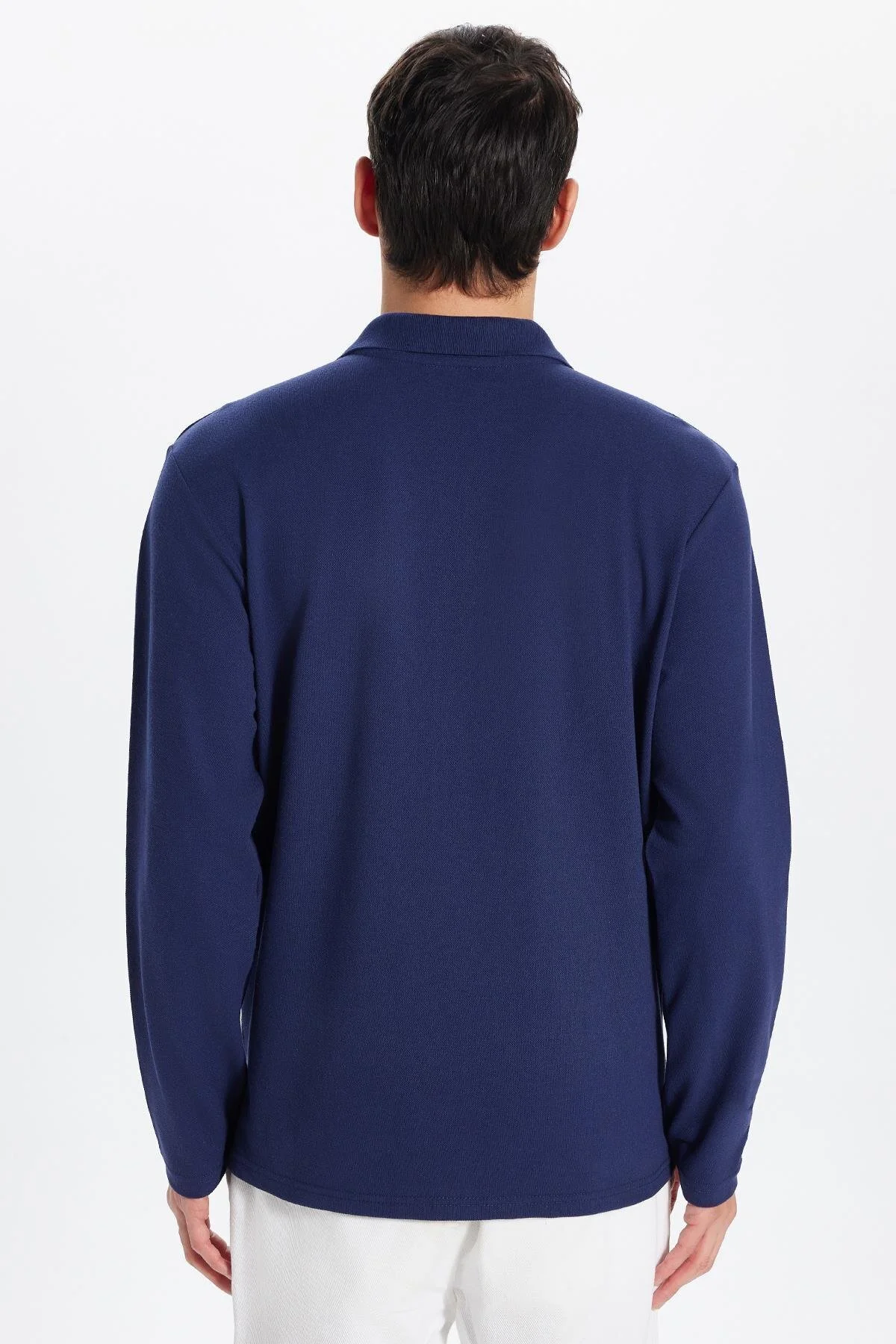 تی شرت یقه پولو مردانه استاندارد مناسب پنبه ای نرم و صاف PIKE ALEVE LAVY BLUE POLO COLLAR T SHIRT Tudors