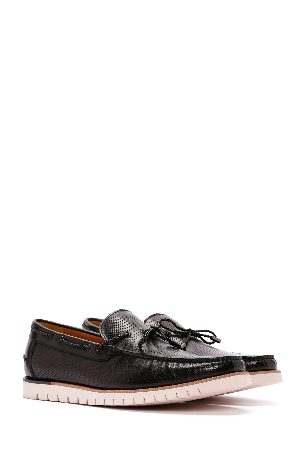 کفش مردانه Loafer روزمرهچرم سیاه 24Sfd6914 بود دریمود Derimod