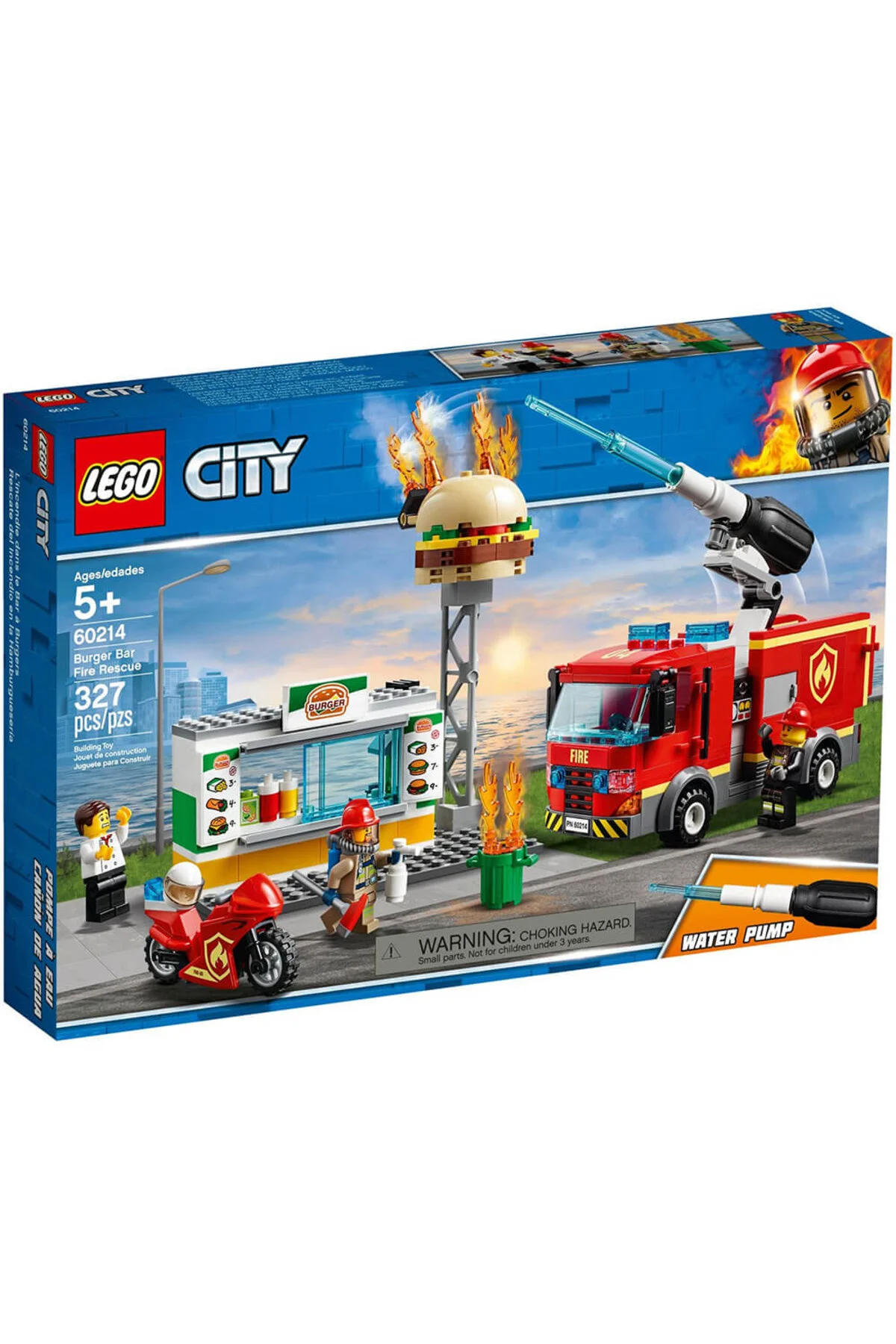 لگو و اسباب بازی های ساخت محور عملیات اطفاء حریق رستوران شهر همبرگر 60214 از ترکیه LEGO