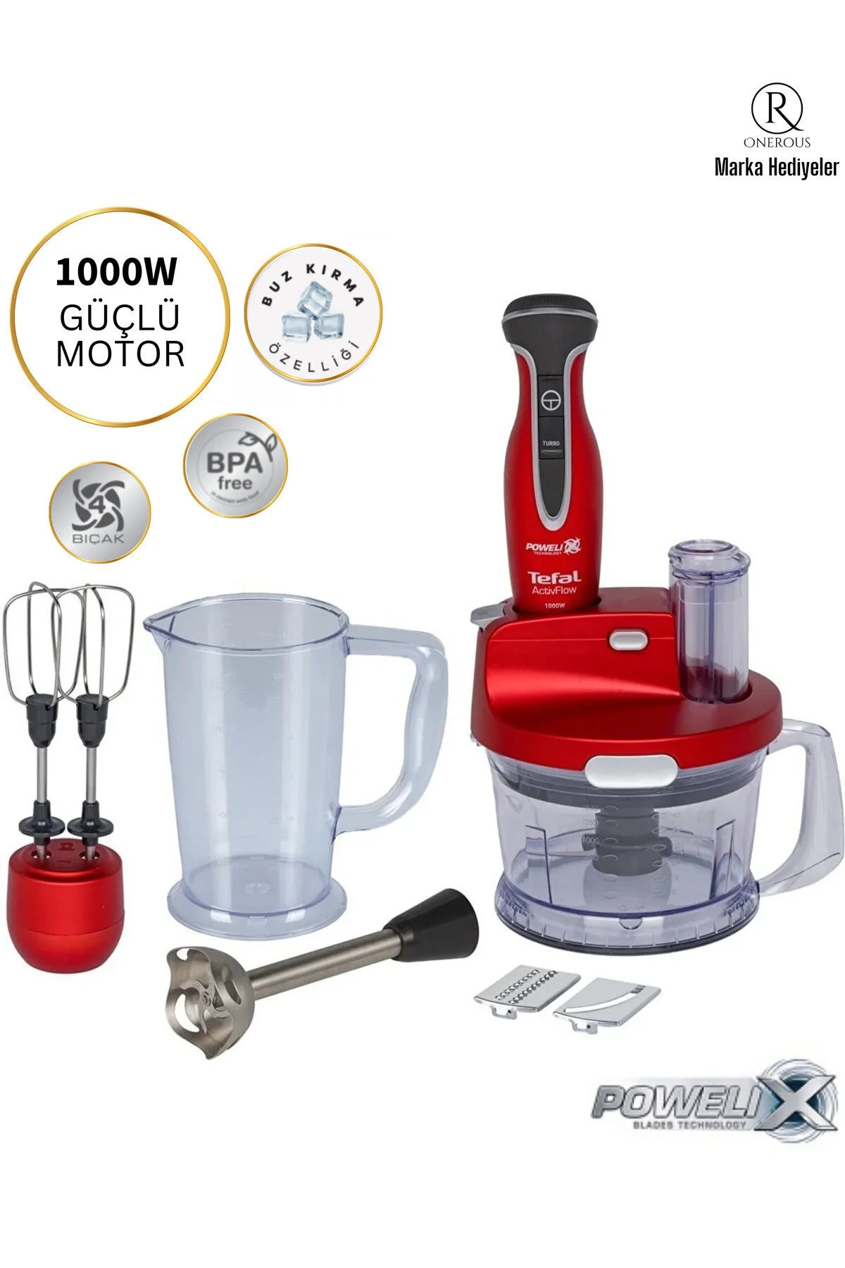 خردکن و غذا ساز مجموعه موتور بلندر قدرتمند POWELIX ACTIFLOW PRO W با عملکرد توربو تفال TEFAL