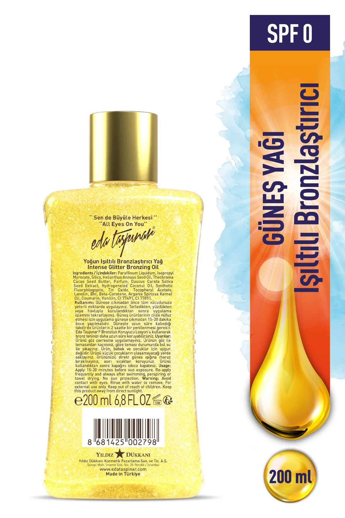 Eda Taşpınar روغن براق نقره ای تندهنده موثر 200 میلی لیتر
