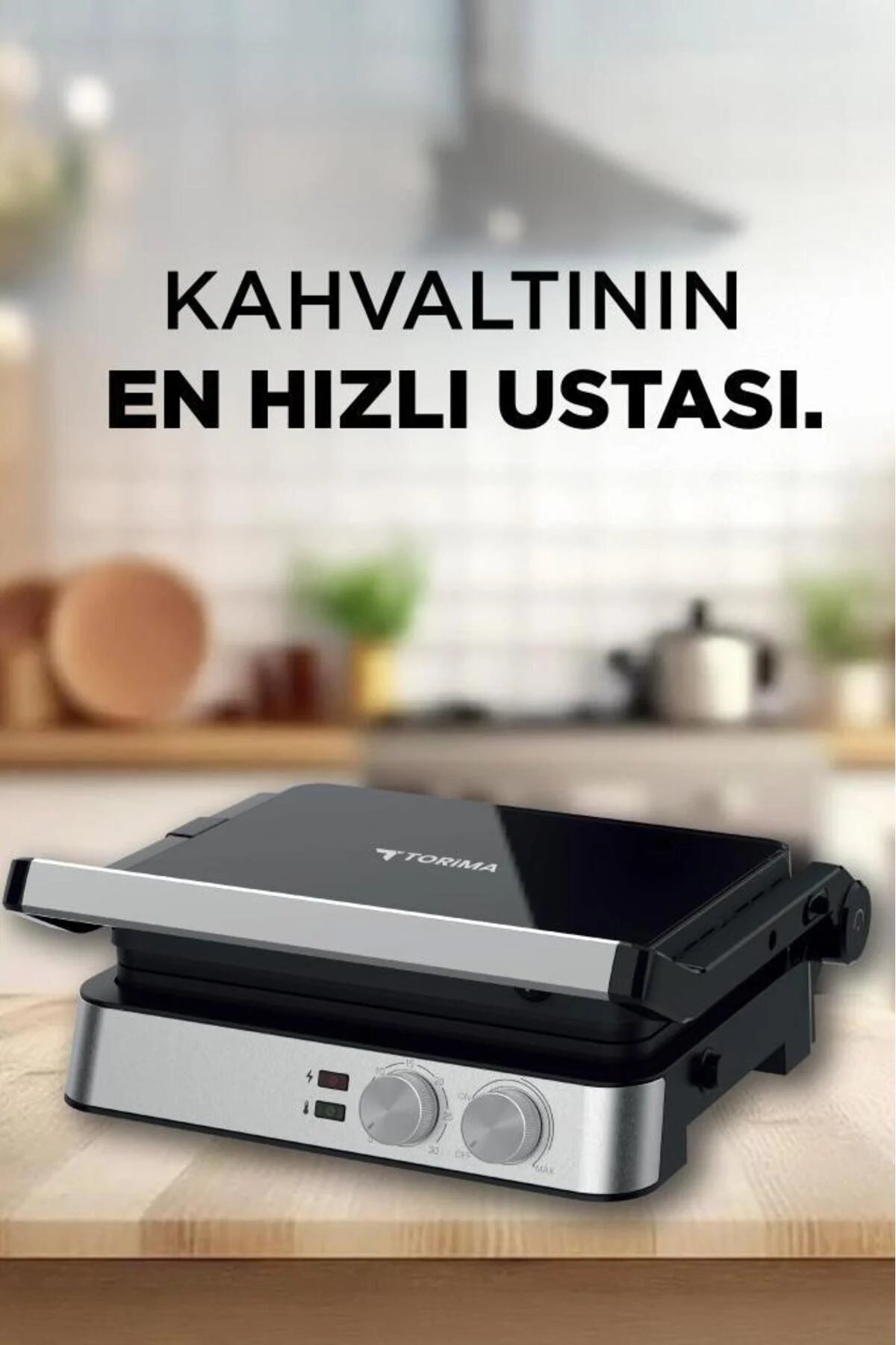 دستگاه ساندویچ و تست صفحه قابل جابجایی گریل ساز نان استیل 2000 واتی مشکی نقره ای TG PRO300 اورجینال Torima