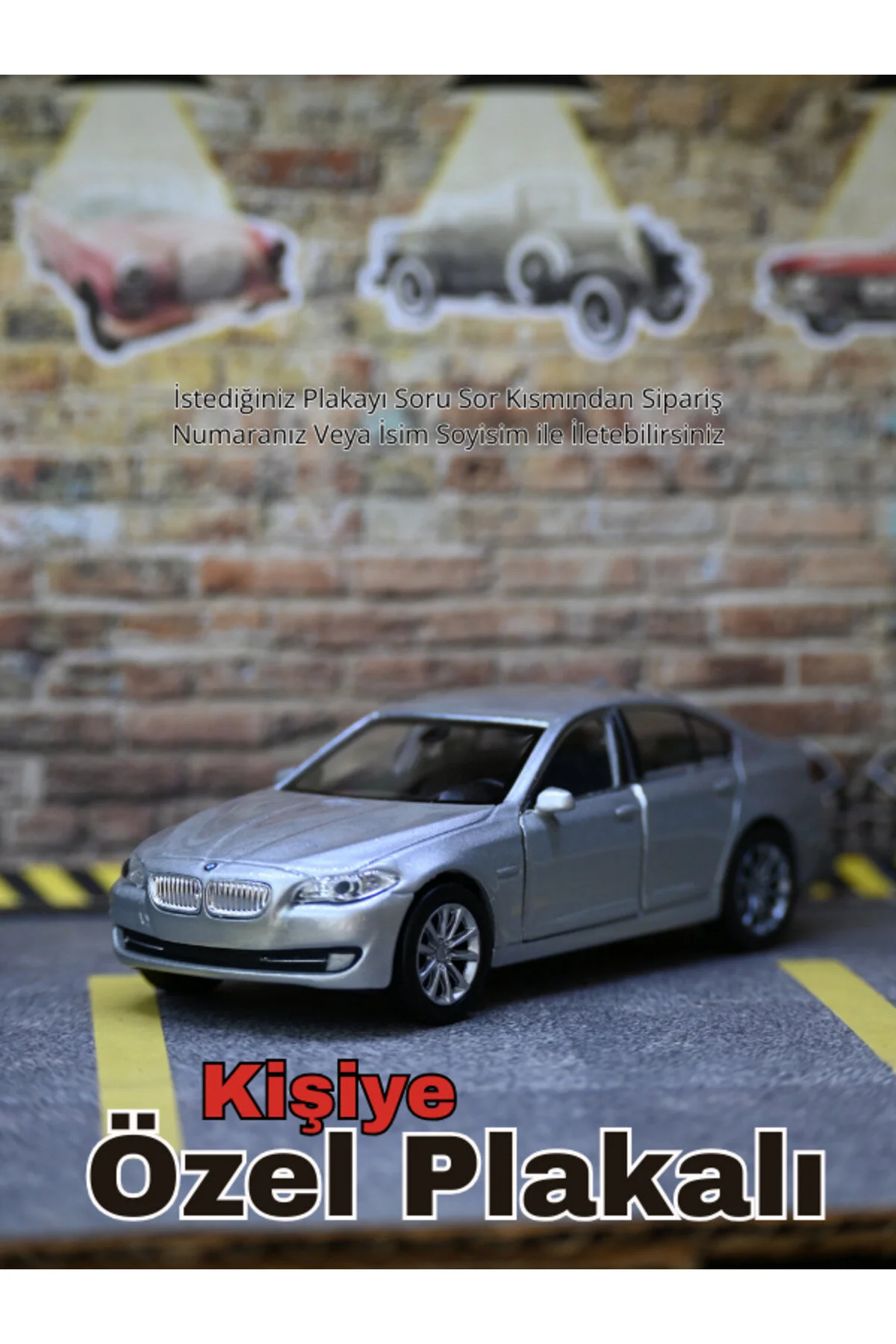 ماشین اسباب بازی BMW 535I METAL CAR TOY خاکستری با صفحه شخصی bebeym