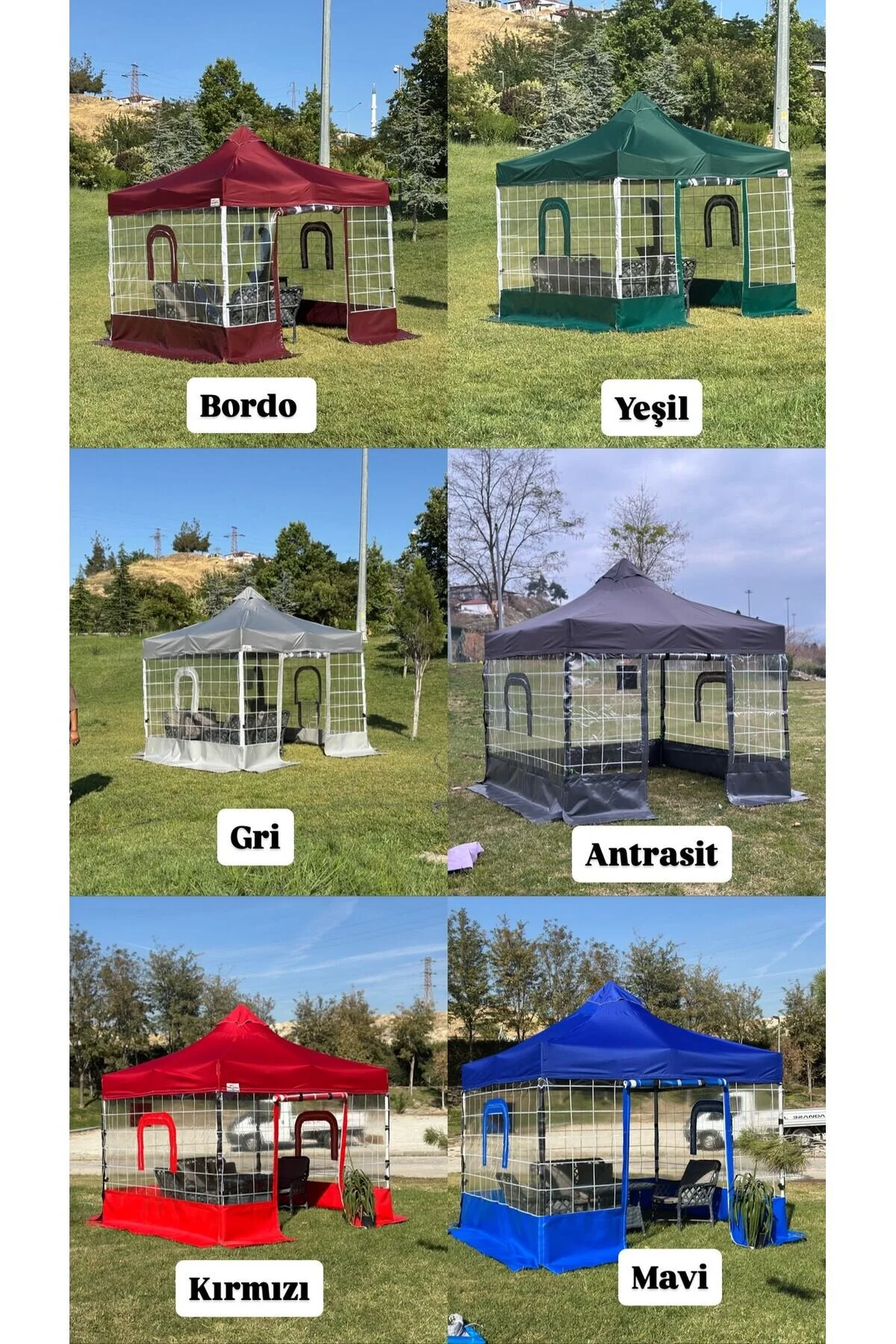 چادر باغ زمستانی گازبو تاشو 3X3 متر SEVİLBRANDA
