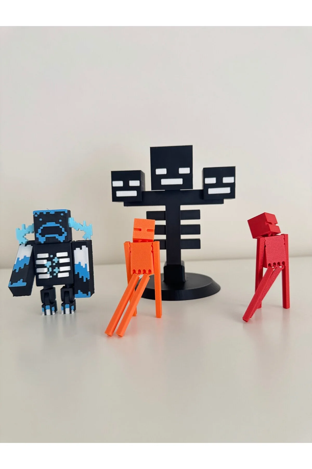 اسباب بازی های فیگور دیگر MINECRAFT WARDEN TOY + WITHERBOSS 2 ENDERMAN MOBILE JOINTED You Toys