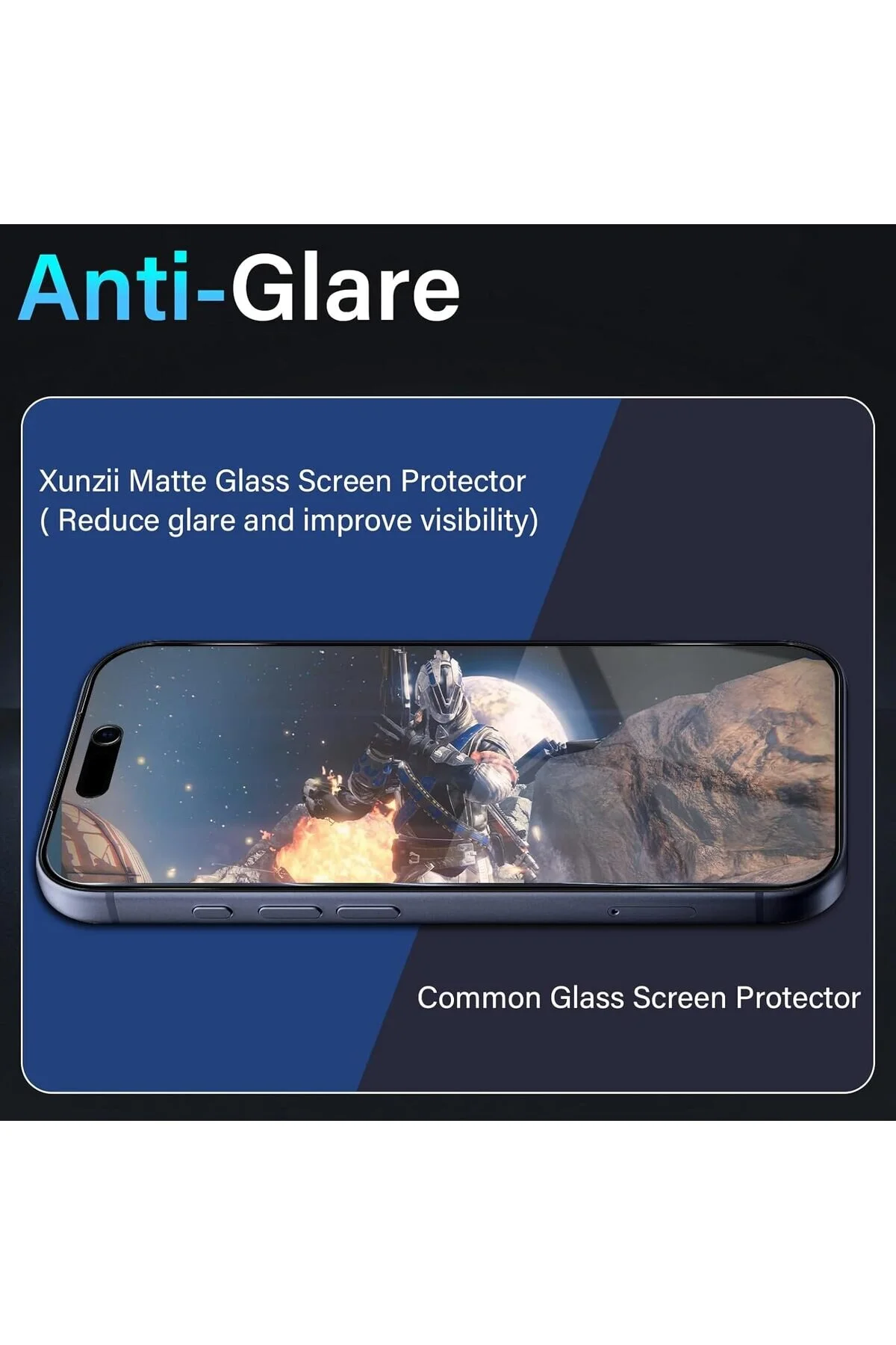 کاور و قاب سختی 9H فیلم GHOST MATTE ANTI FINGERPRINT, GLARE سازگار با IPHONE 17 PRO MAX aheaks