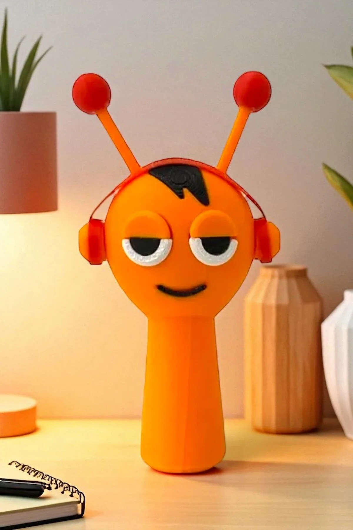 اسباب بازی های فیگور دیگر شخصیت SPRUNKI در حال گوش دادن به موسیقی SINGER 10CM GiginGo