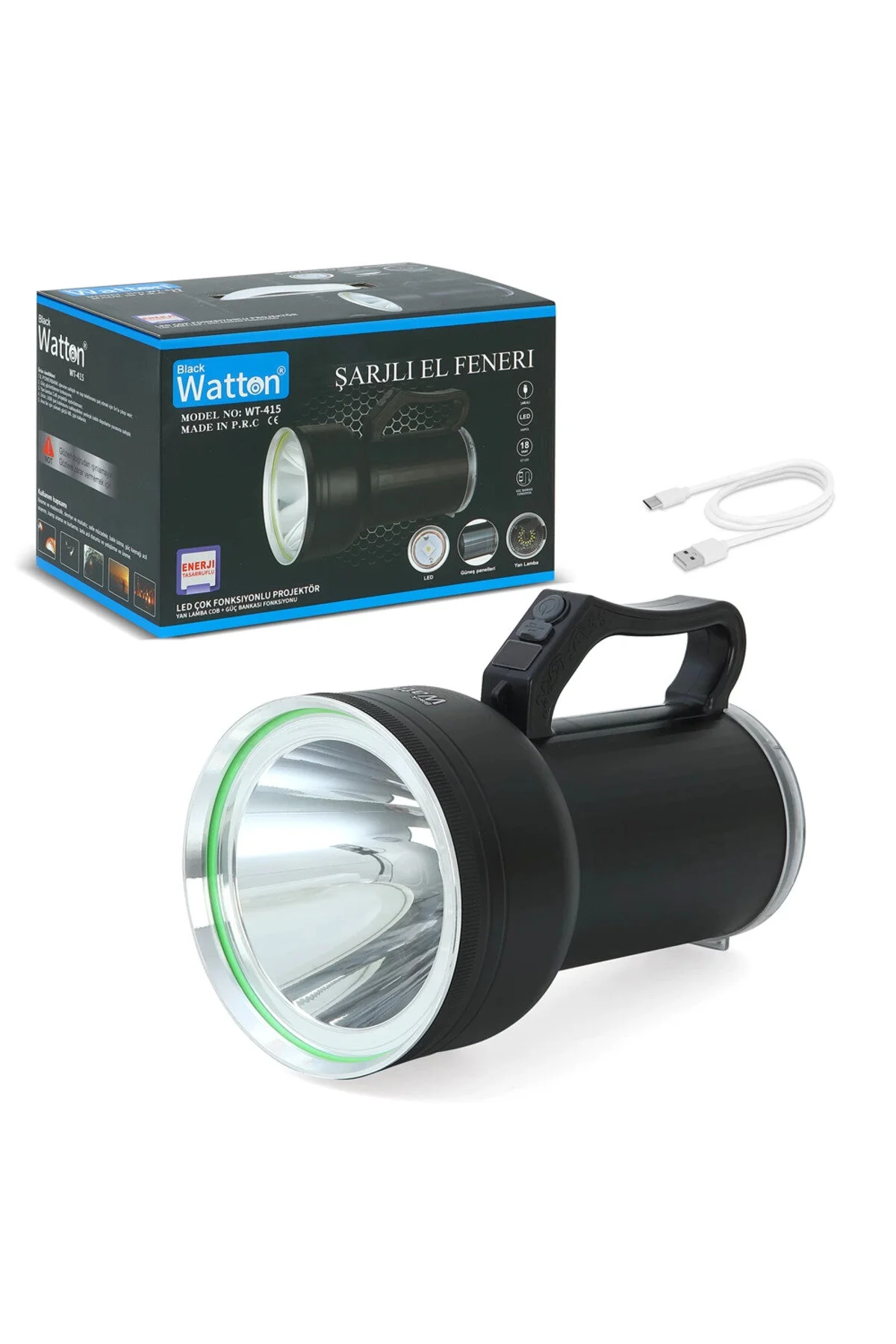 چراغ قوه LED خورشیدی قابل حمل GT WT 415 LISINYA BALCI
