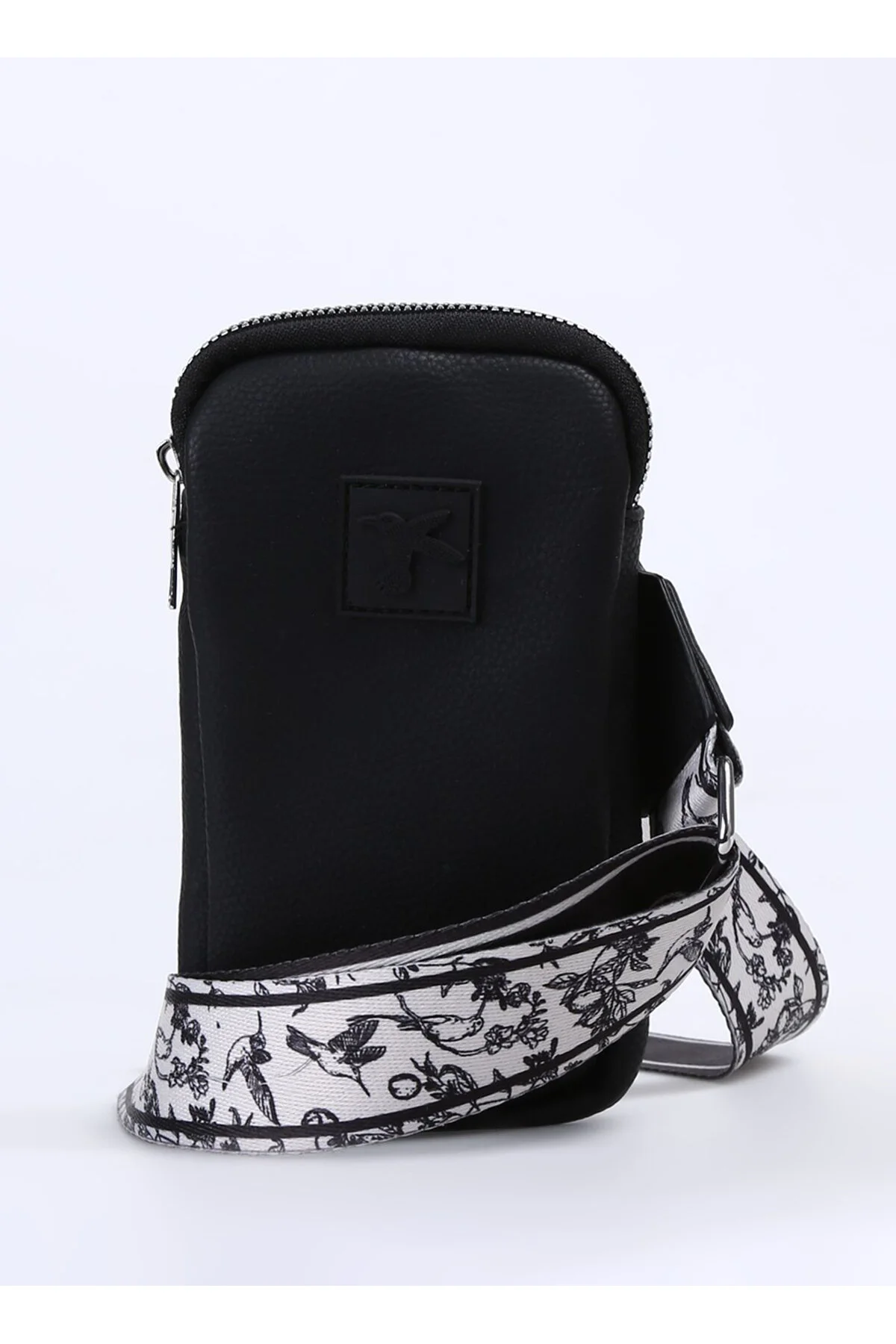 کیف شانه ای تلفن زنانه مشکی STRAP DAIGA Fabrika