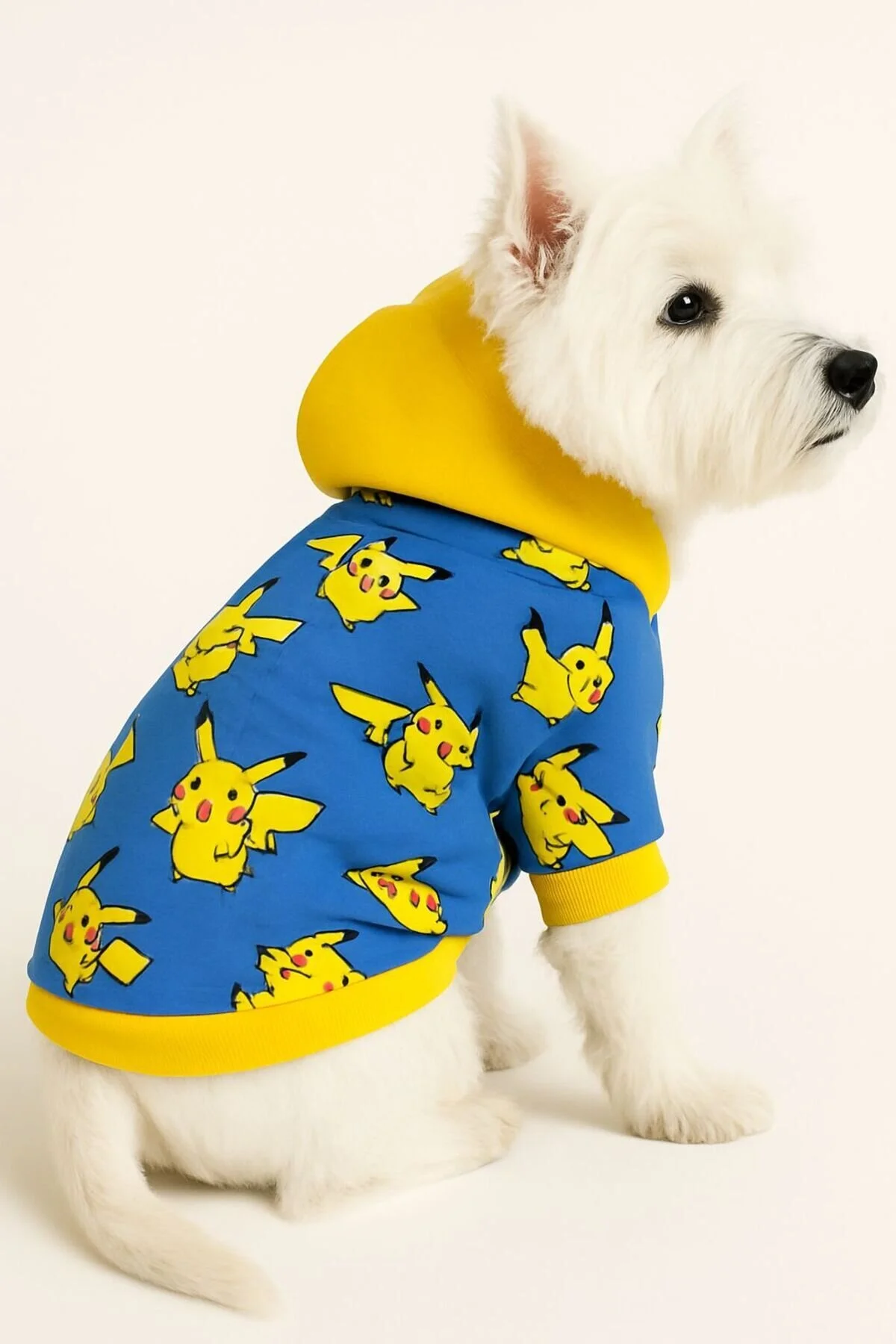 لباس سگ کارتونی آبی نژاد کوچک گربه عرق 1 10 کیلوگرم اورجینال DOGİ&amp;DOG