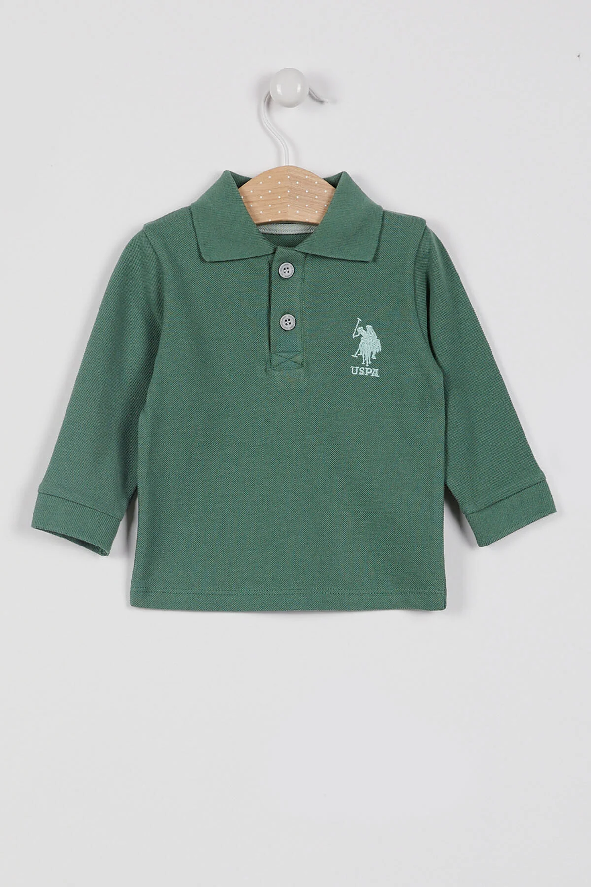 U.S. Polo Assn. پایه. سویشرت یقه بلند آستین نوزاد پسر با مجوز Polo Assn