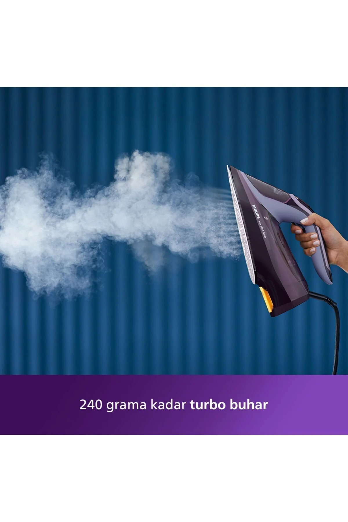 اتو بخار آزور سری 8000 3000 وات STEAMGLIDE شوک 240 گرمی ضمانت سوختگی صفر DST8021 30 اورجینال Philips