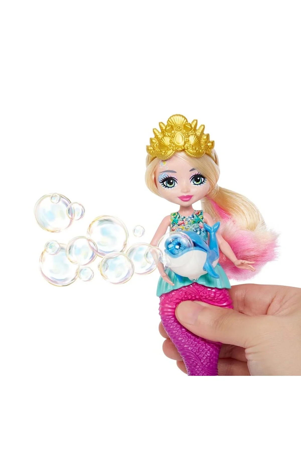 عروسک های مدل ENCHANTIMALS SWEET KINGDOM BUBBLING ATLANTA BABY HFT24 Mattel