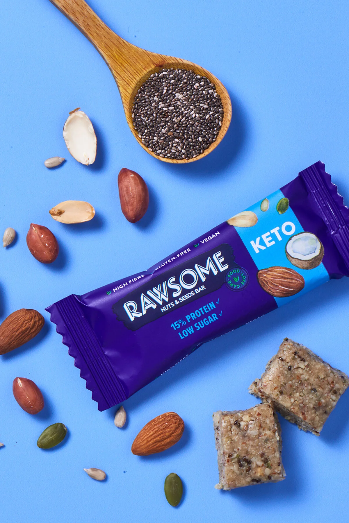 پروتئین بار نوار کتوژنیک 40 گرم اورجینال Rawsome