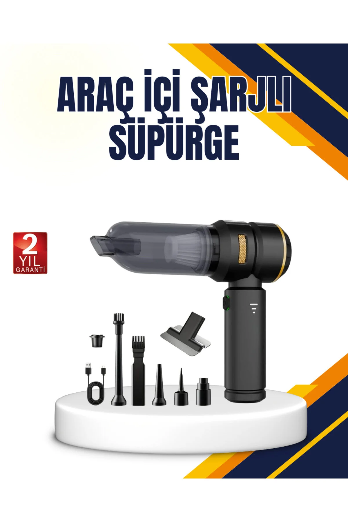 جاروبرقی داخل خودرو جارو شارژی با قدرت مکش 15000 PA و ویژگی دمش هوا teknodayım
