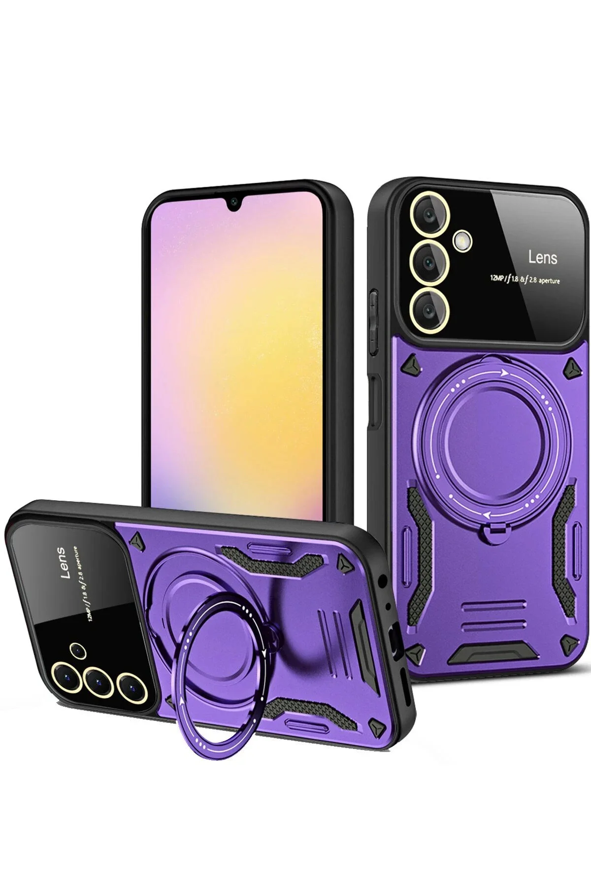 کاور و قاب زره محافظ کامل لنز دوربین SAMSUNG GALAXY A17 CASE MAGSAFE 360 ​​قابل چرخش مووتک m.tk moveteck