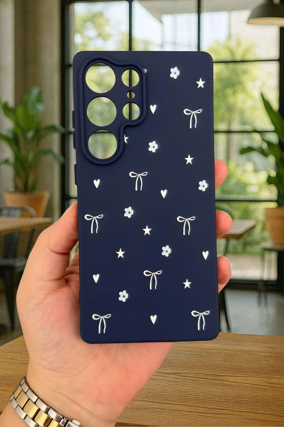 کاور و قاب SAMSUNG GALAXY S25 ULTRA لاستیکی محافظ کلاسیک 277 با طرح سیلیکونی کمان کوچک Vip Case
