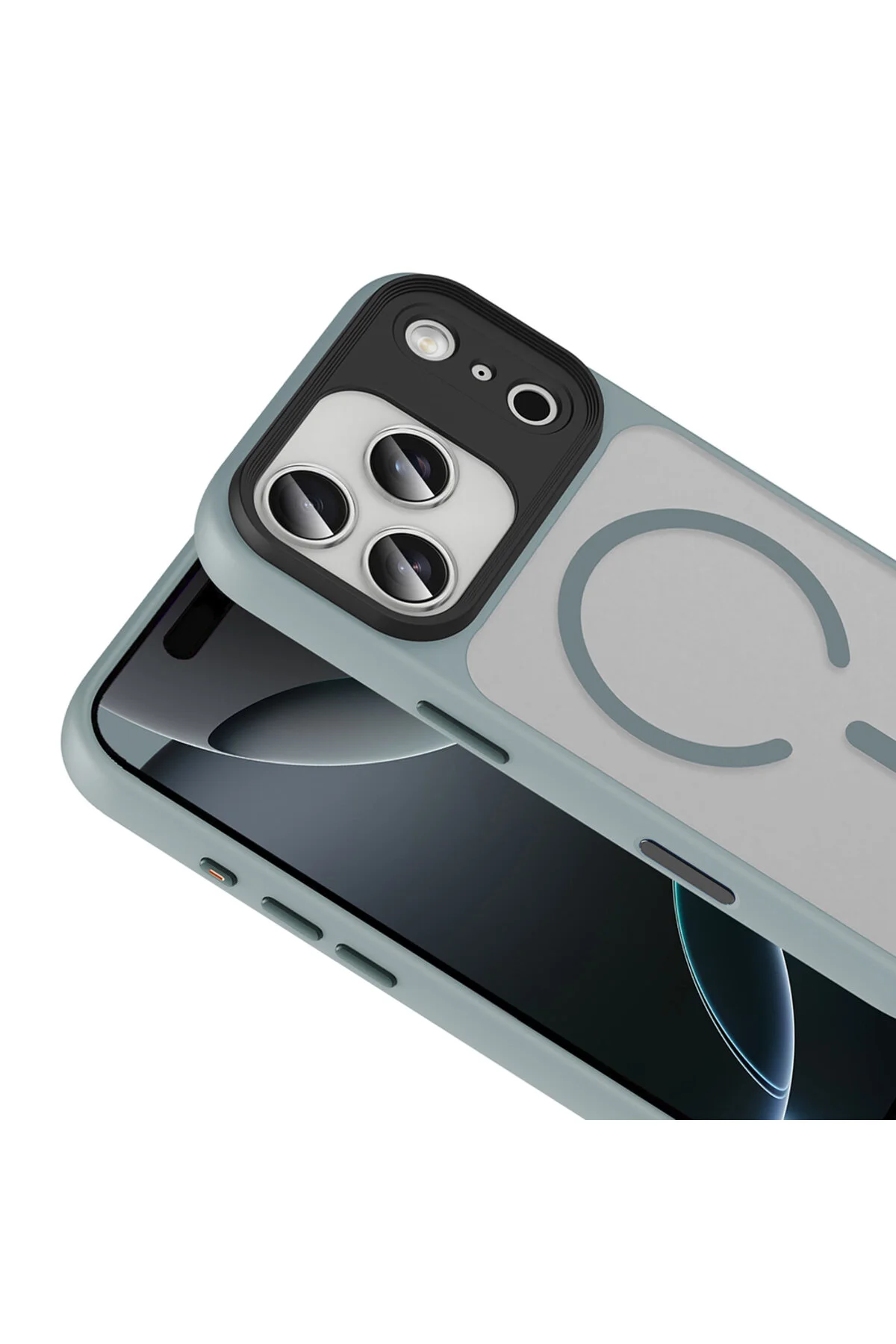 کاور و قاب پشتی مات آیفون 17 پرو مکس APPLE IPHONE PRO MAX SAFE COVER ZORE FLET M با قابلیت شارژ بی سیم Alan Tech