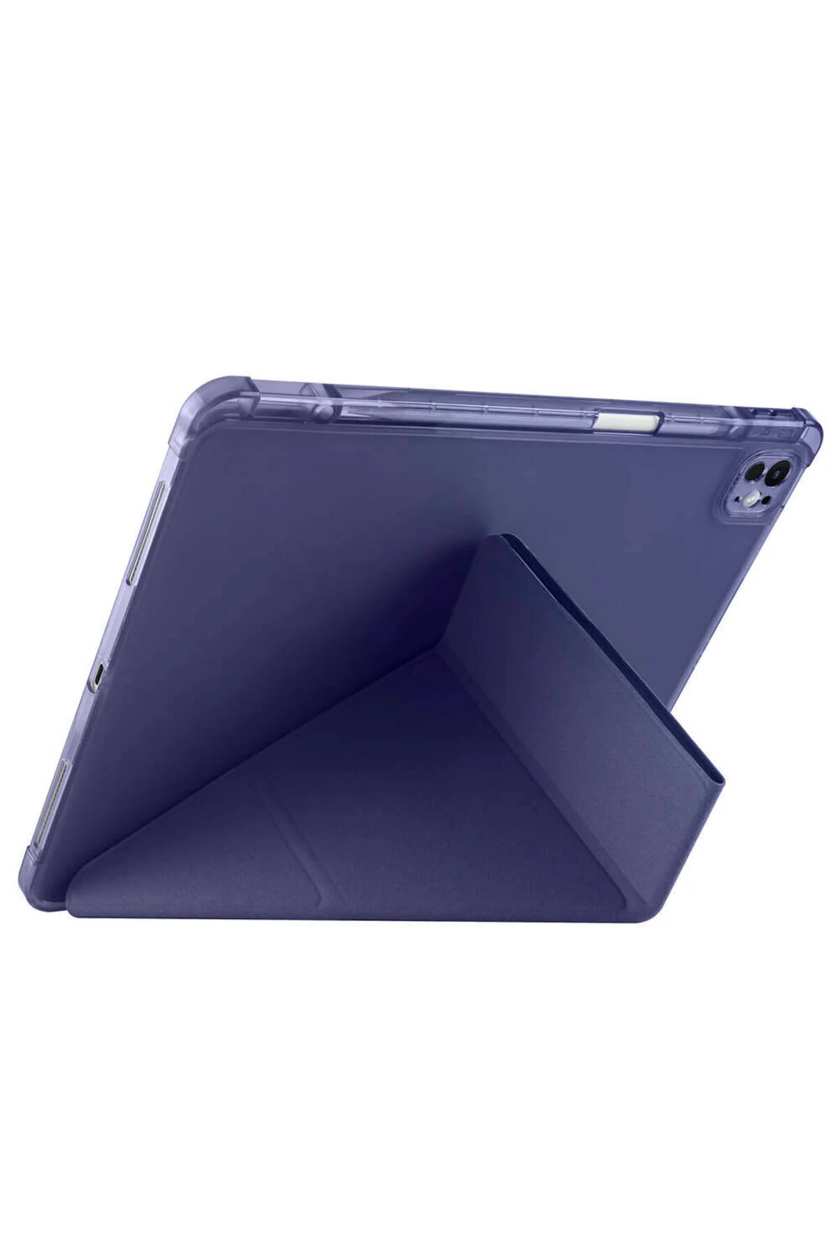 کاور تبلت قاب پایه تاشو سه تایی IPAD AIR 13 M3 با محفظه قلم یاسی Genel Markalar