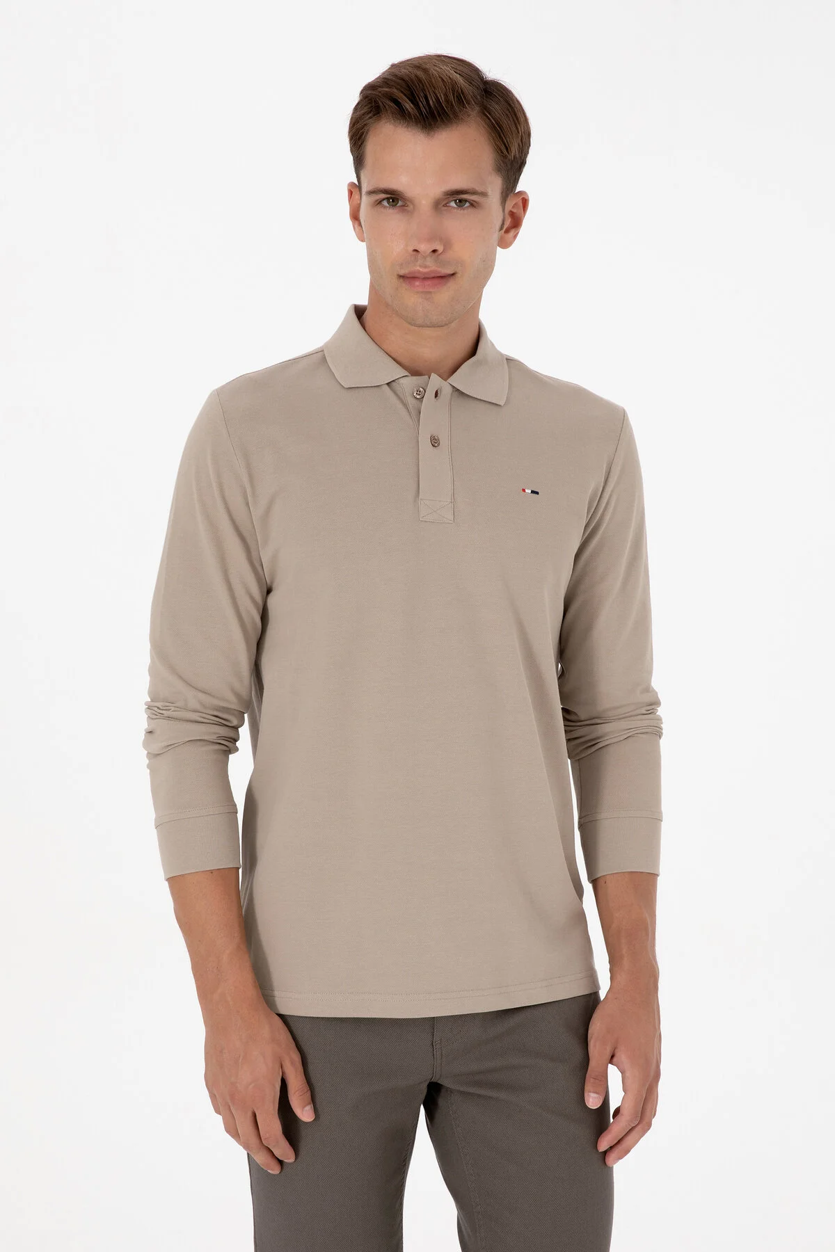 پلوشرت بژ تیره مردانه یو.اس. پولو اورجینال U.S. Polo Assn.