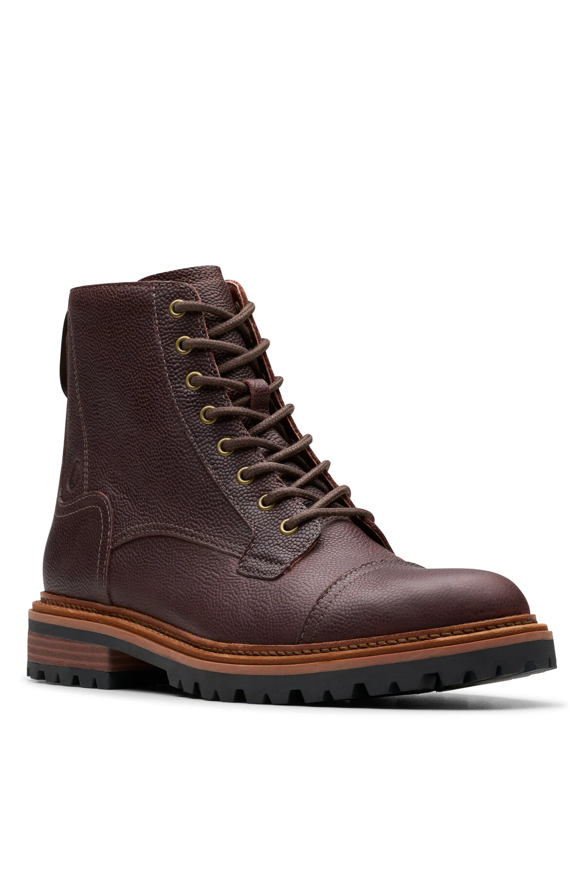 کفش مردانه CLARKRIDGE قهوه چرمی سلام کلارکس CLARKS