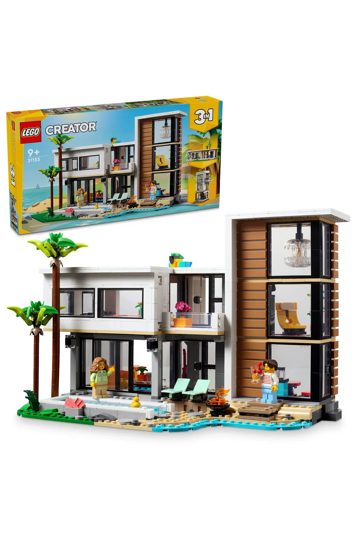 لگو و اسباب بازی های ساخت محور ® CREATOR 3 IN 1 MODERN HOUSE 31153 – مجموعه سازه‌های خلاقانه اسباب‌بازی برای کودکان 9 سال به بالا 939P از ترکیه LEGO