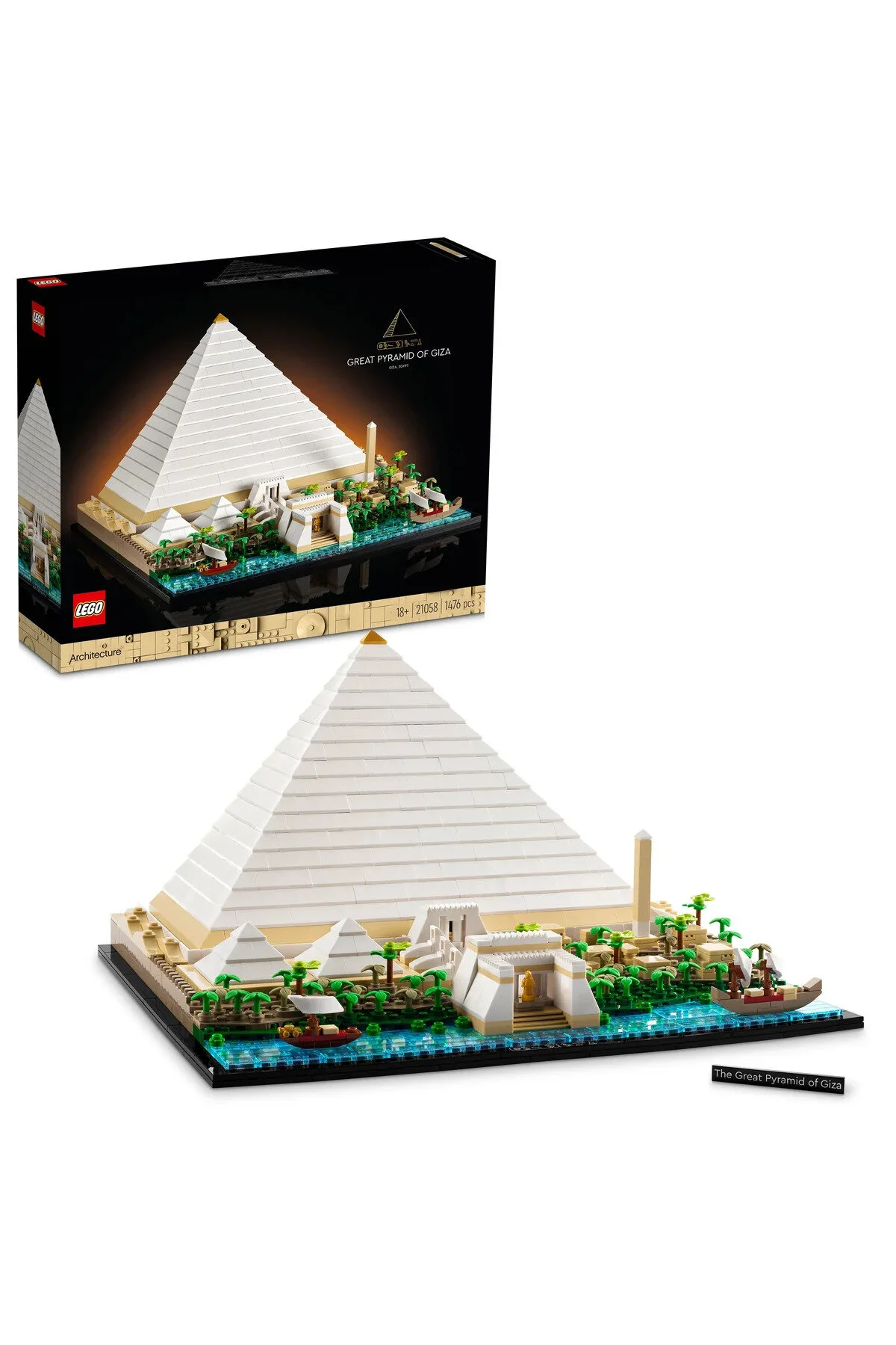 لگو و اسباب بازی های ساخت محور ® ARCHITECTURE ARCHITECTURAL ICONS COLLECTION: CHEOPS PYRAMID 21058 18+ MODEL BUILDING SET 1476P از ترکیه LEGO