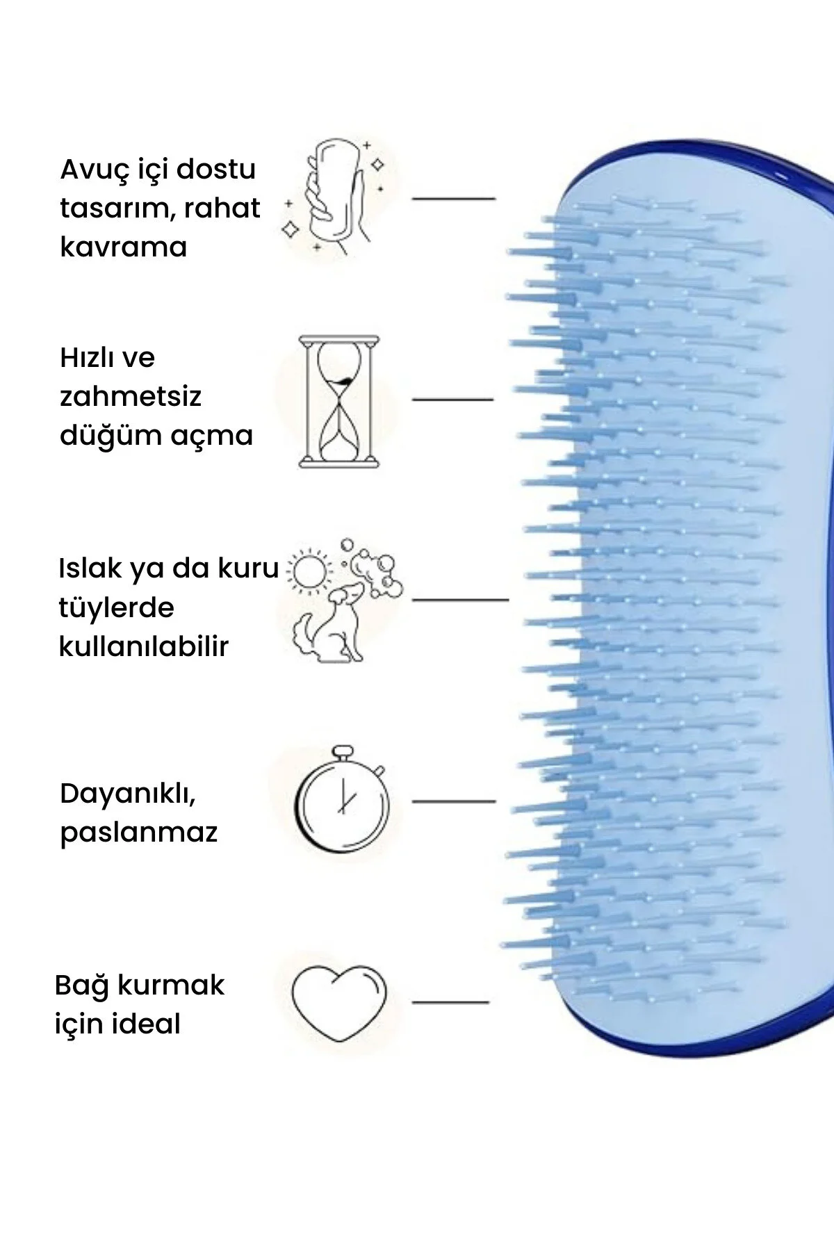 برسشانه سگ برس نظافت تمیز کردن PET Tangle Teezer