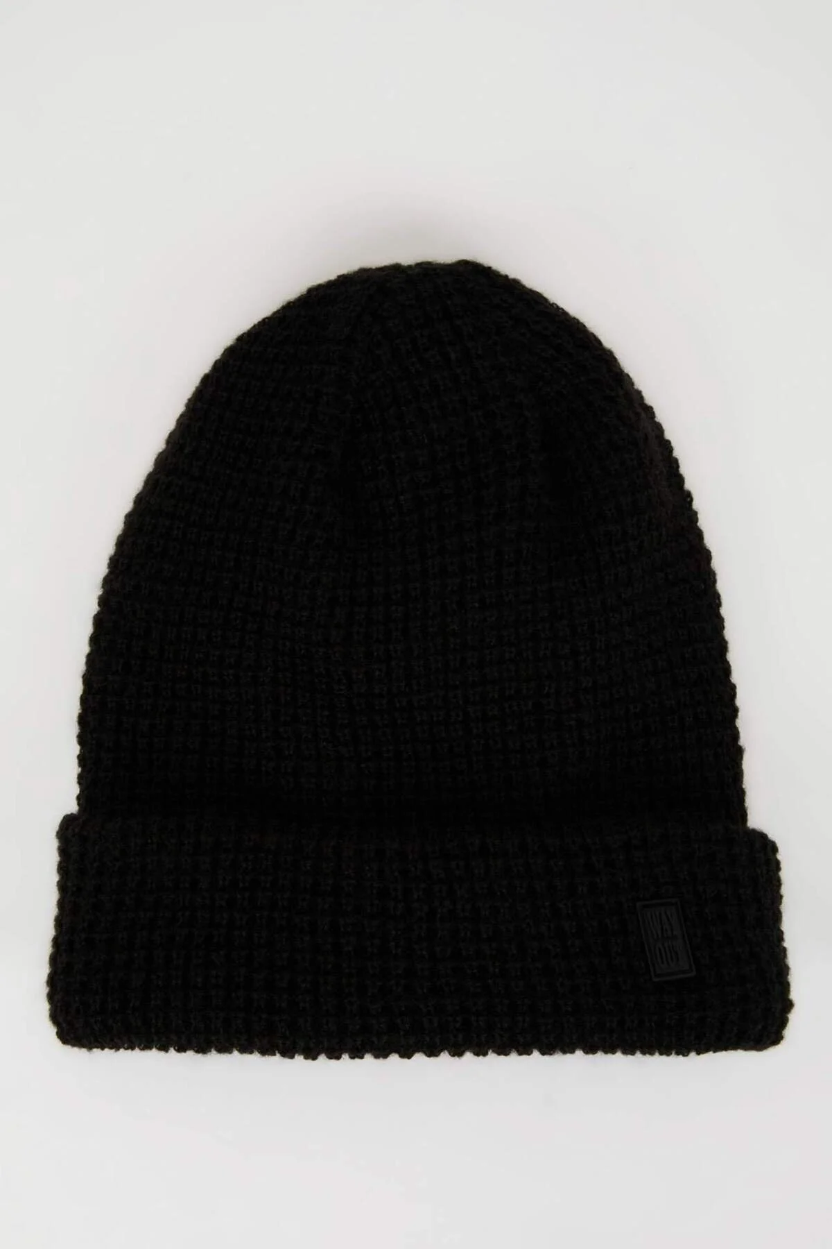 کلاه بافتنی مشکی مردانه برچسب آقایان طرح دار در Polar Beret دفاکتو Defacto