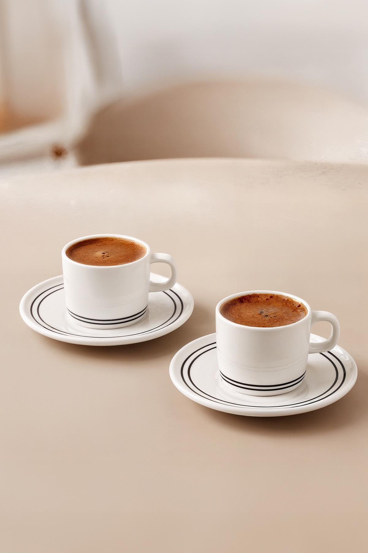 فنجان قهوه 4 تکه ذهنی سیاه Güral Porselen