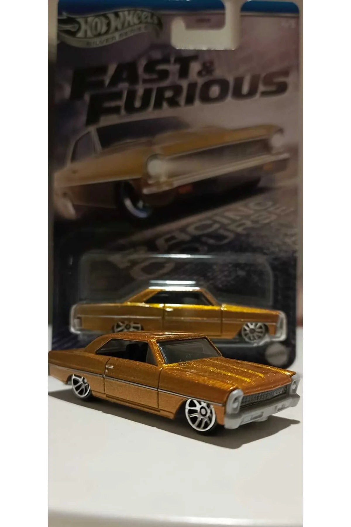 ماشین اسباب بازی FAST AND FURUOUT دوره مسابقه CHEVY NOVA 1966 HOT WHEELS