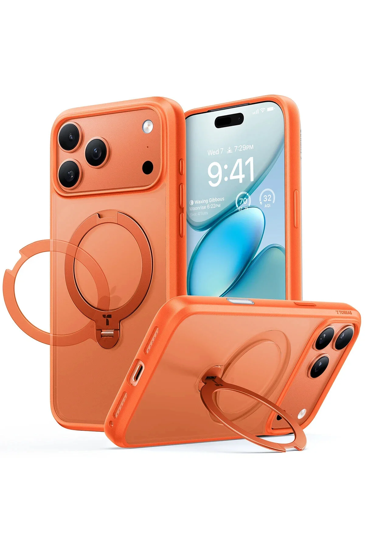 کاور و قاب APPLE IPHONE 17 PRO O STAND SPIN SERIES MAGSAFE CASE نارنجی TORRAS