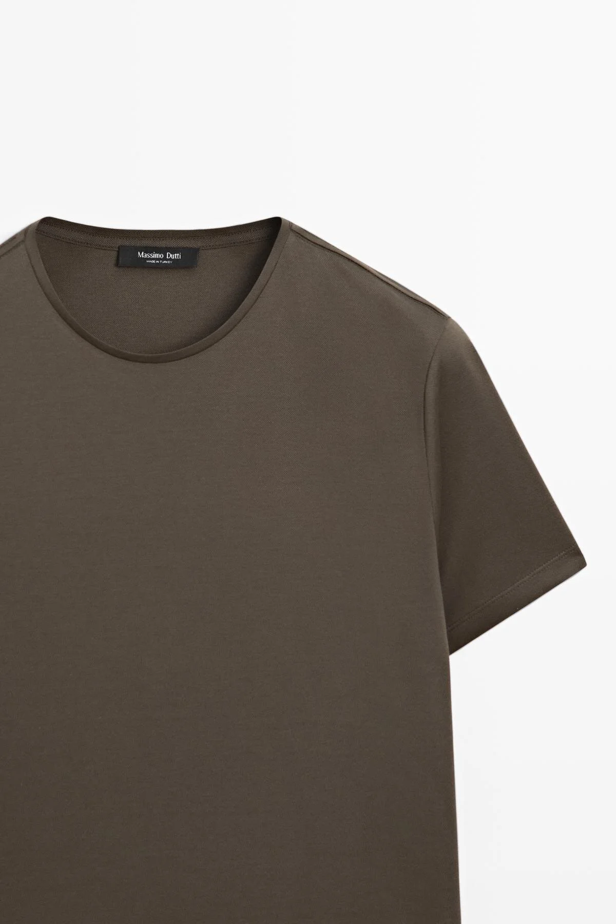 تی شرت پیراهن مناسب یقه دوچرخه اورجینال Massimo Dutti