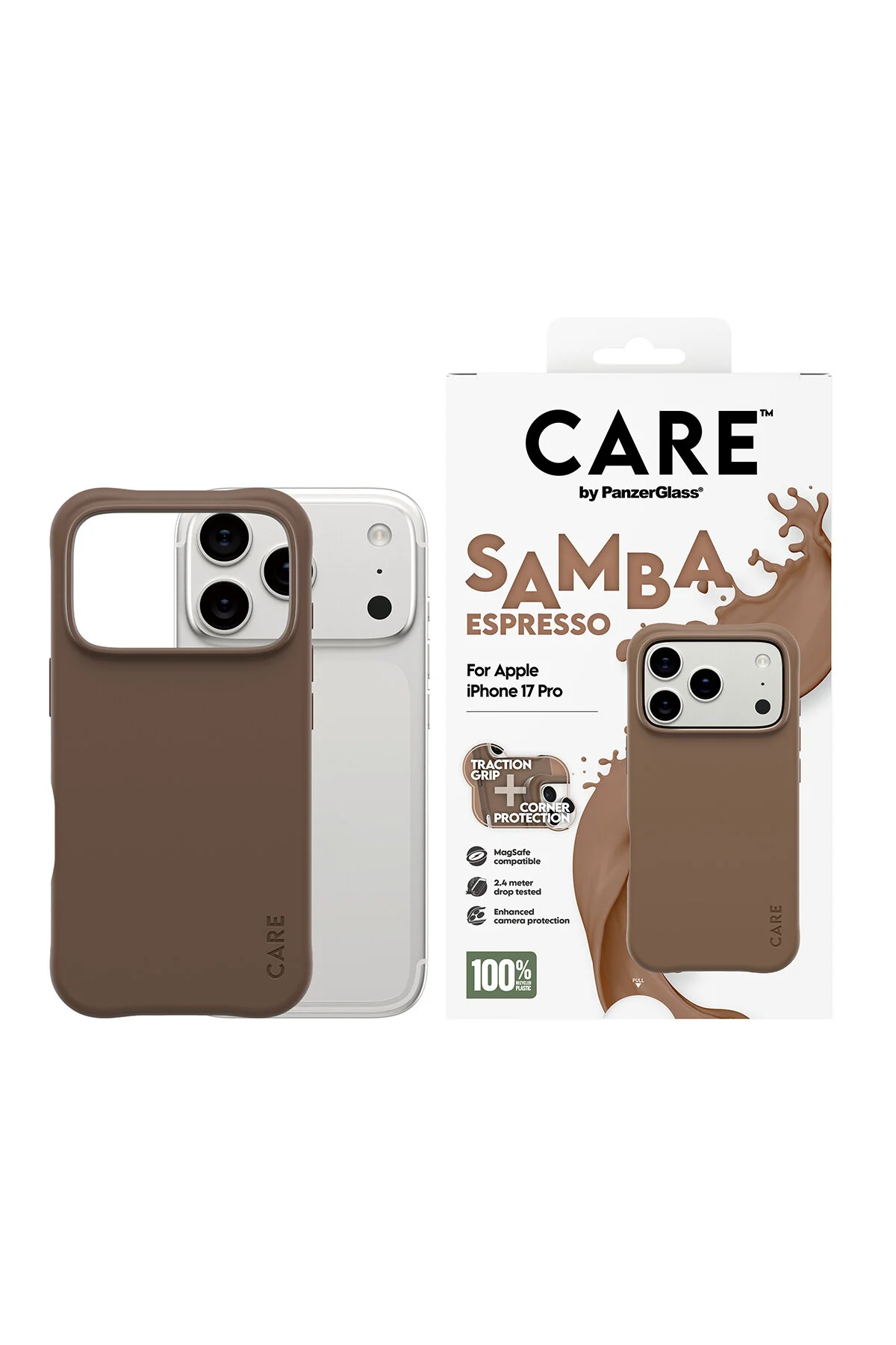 کاور و قاب سازگار IPHONE 17 PRO SAMBA ESPRESSO MAGSAFE CARE by PanzerGlass®