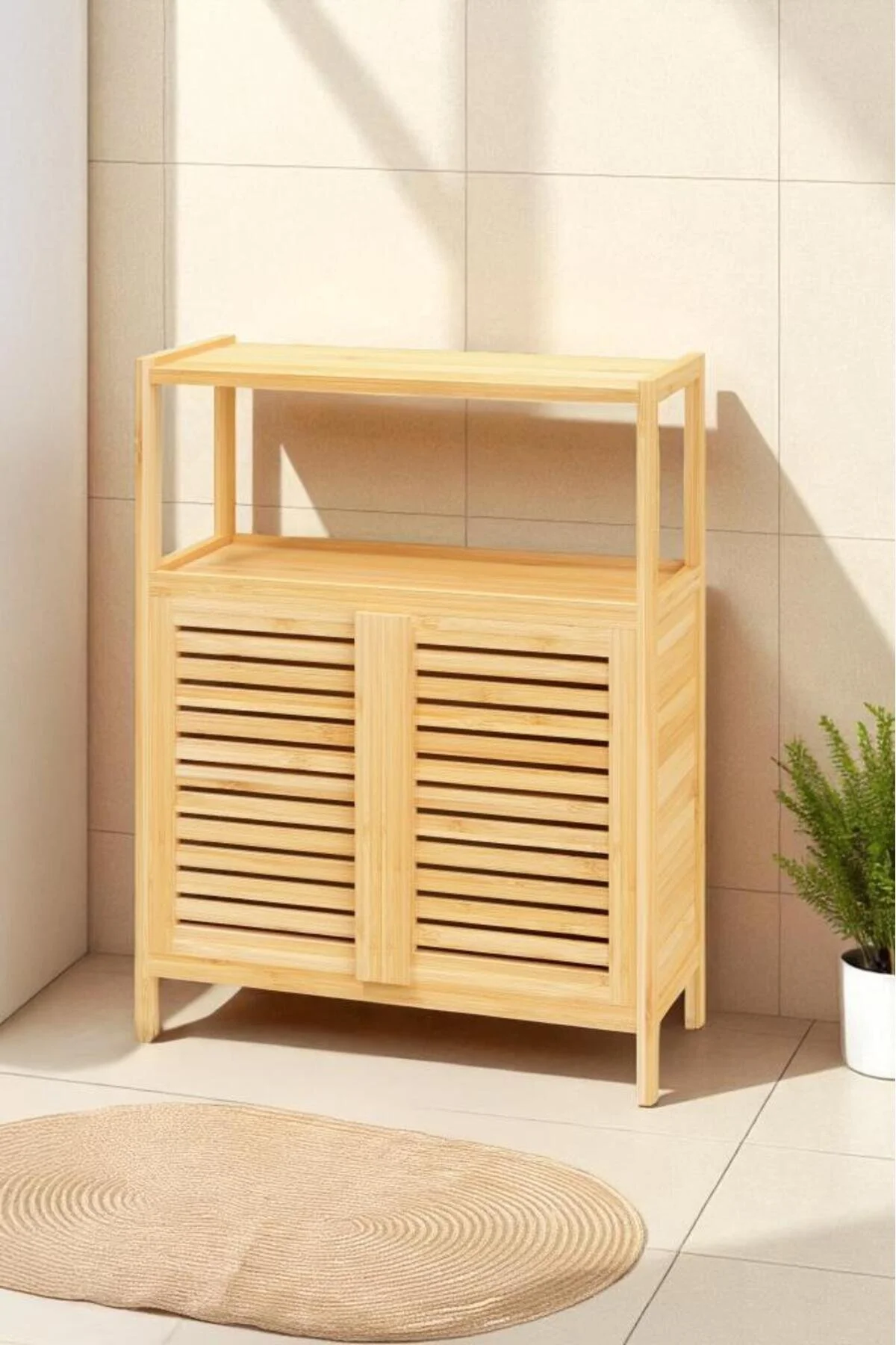 نظم‌دهنده حمام BAMBOO DOUBLE COVER 2 EDITOR ORGANIZER HORIZONTAL CABINTAL DB 0038 HYT2 Digithome