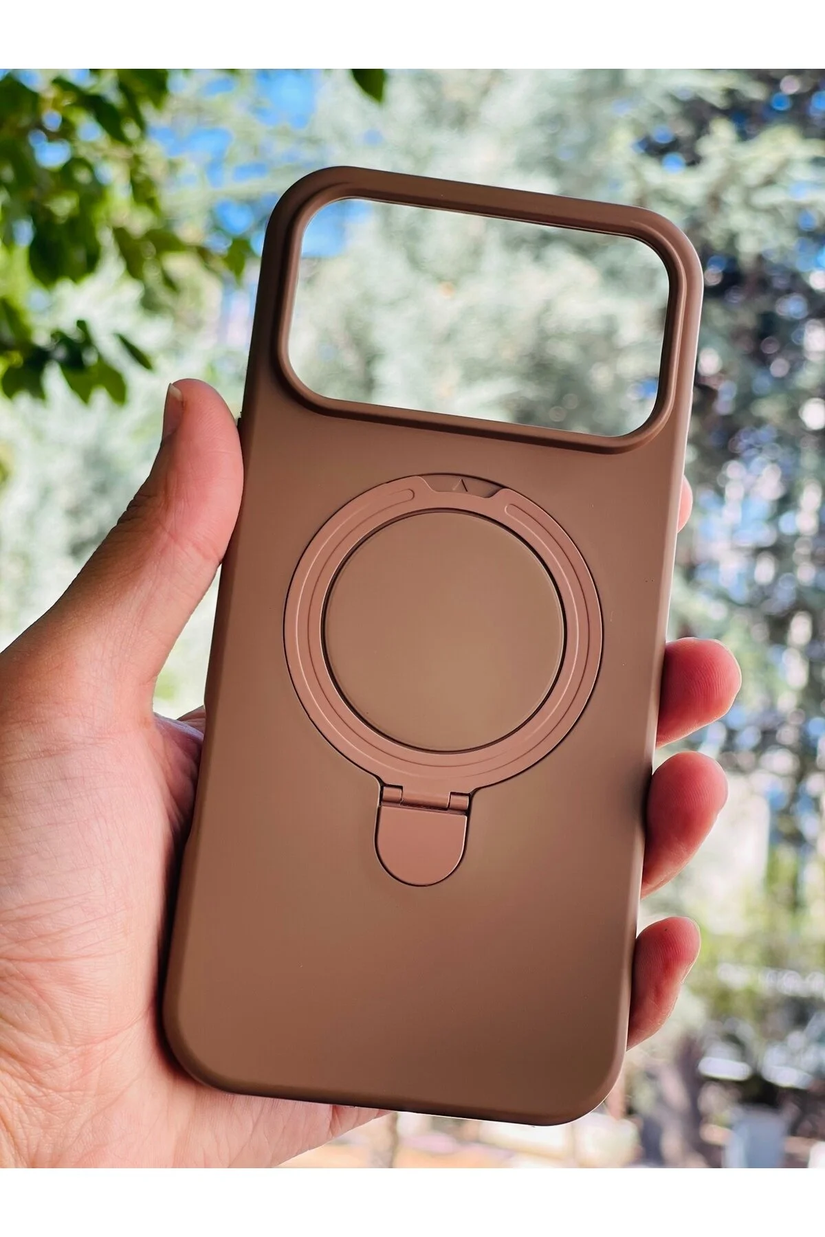 کاور و قاب سیلیکونی اپل آیفون 17 پرو مکس REGAL MGSAFE با پایه مخملی نرم داخل Anka Cep Cep Telefonu Aksesuarları