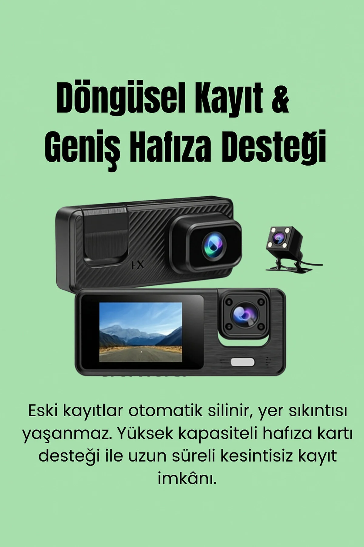 دوربین داشبورد WI FI 1080P FULL HD داخل خودرو جلو و داخلی ضبط سنسور G رنگی دید در شب زاویه باز Maybax