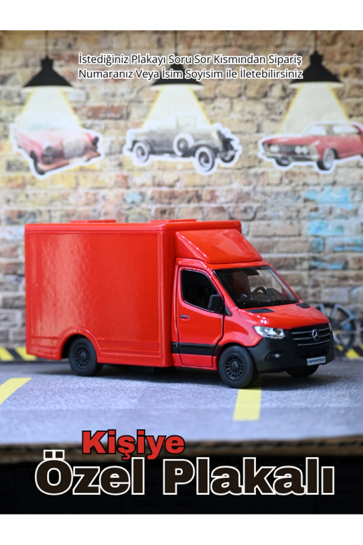 مدل خودرو ماشین فلزی باربری مرسدس اسپرینتر اسباب بازی با صفحه شخصی قرمز اورجینال bebeym