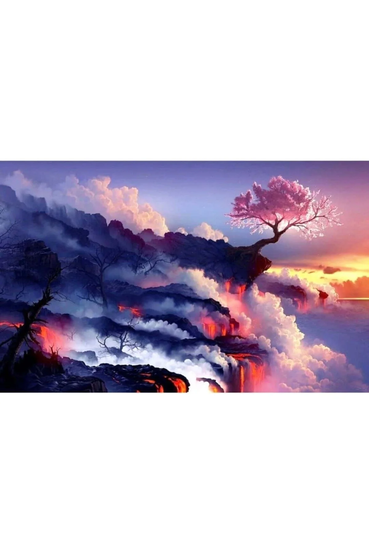 پازل نقاشی موزاییک الماس درخت گیلاس 50X35CM DIALANDS از ترکیه Dialands Mozaik