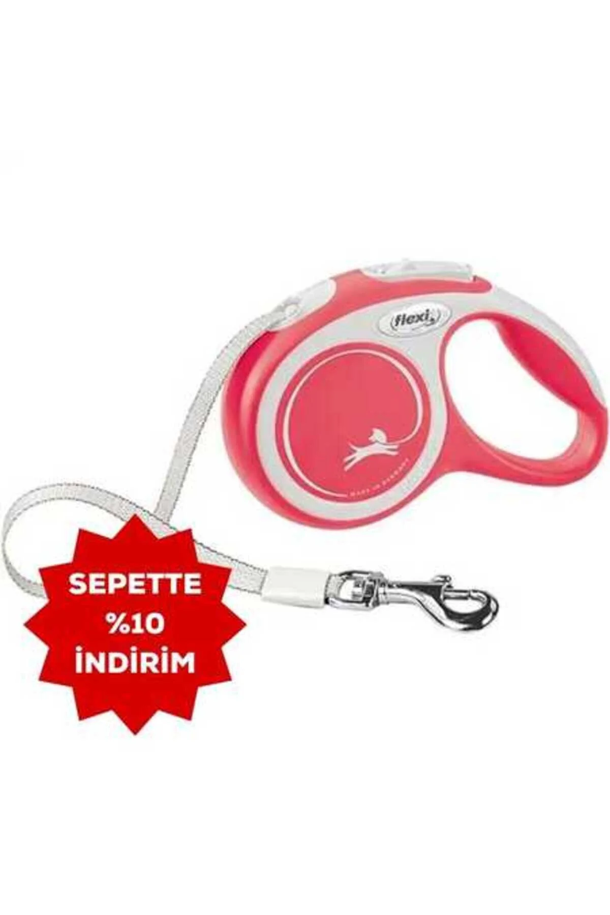 لوازم جانبی سگ COMFORT NEW RIBBON DOG NAVIGATION STRAY 5MT M قرمز Flexi