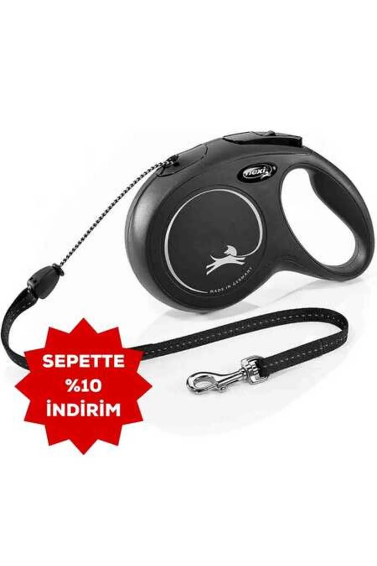 لوازم جانبی سگ راهروهای جدید طناب 8 متر کلاسیک M راه سیاه و سفید Flexi